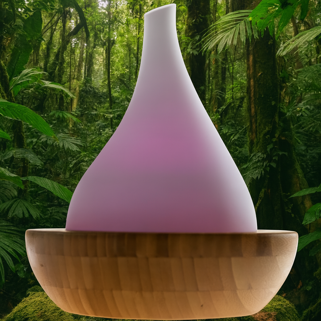 Aryya Ultrasonic Bamboo Teardrop Diffuser