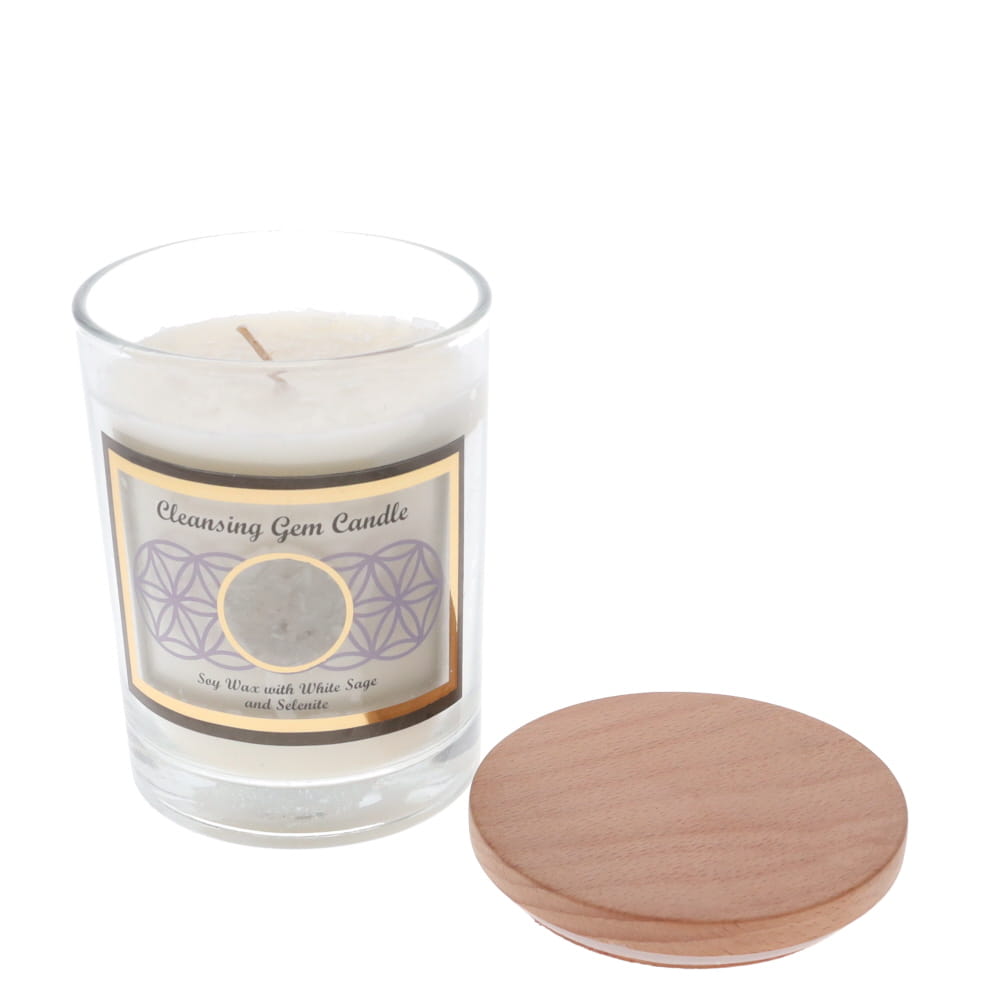 Cleansing Selenite Soy Glass Jar Candle