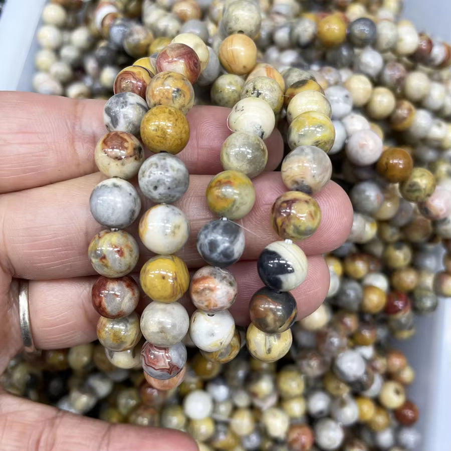 ✨ Crazy Lace Agate – Joyful Energy Bracelet