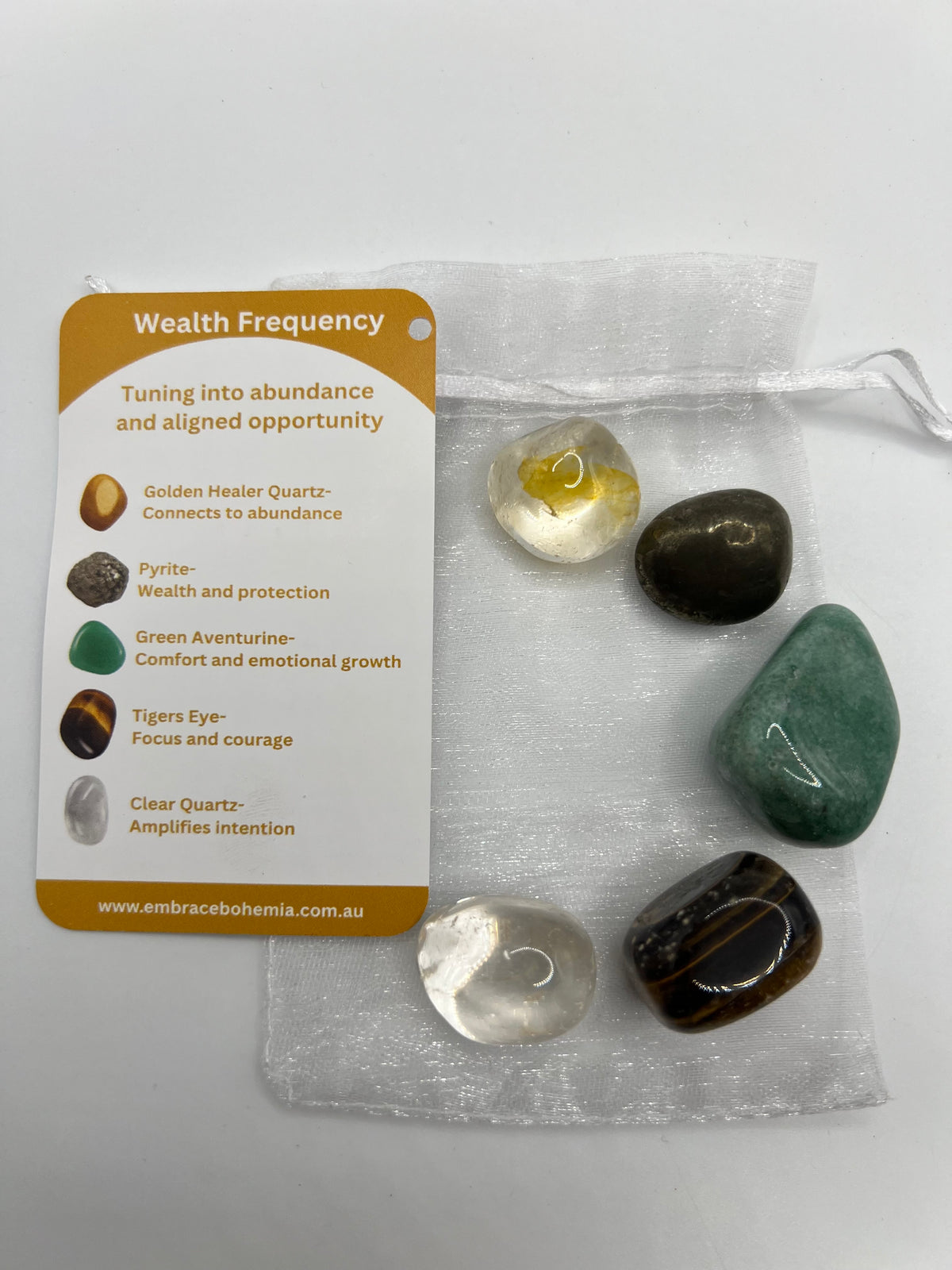 Wealth Frequency Crystal Intention Set