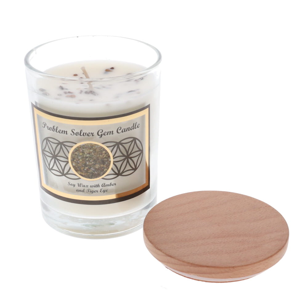 Problem Solver Tiger Eye Soy Glass Jar Candle
