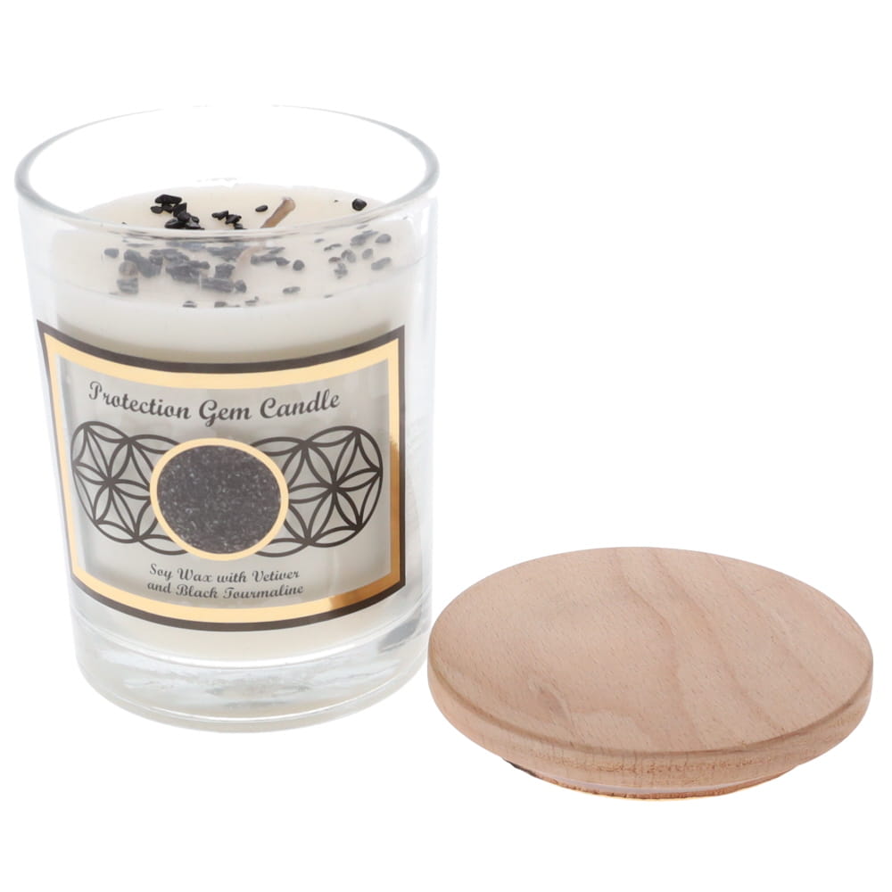 Protection Tourmaline Soy Glass Jar Candle