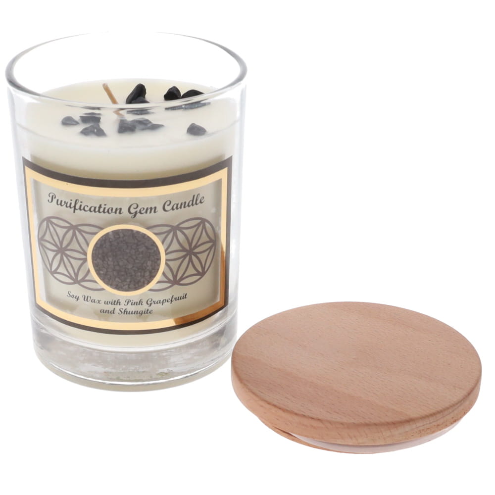 Purification Shungite Soy Glass Jar Candle