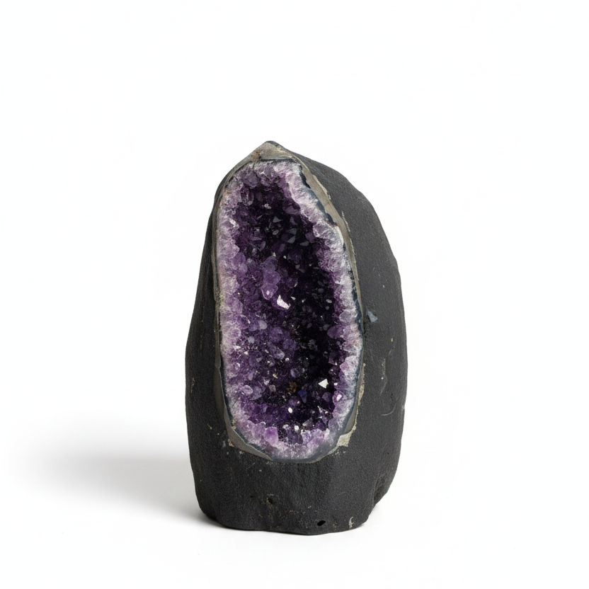 Amethyst geode stock photo