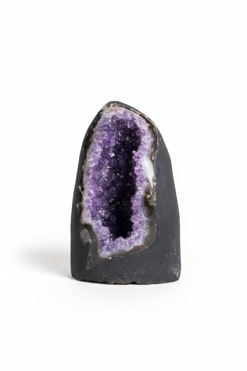 Amethyst geode stock photo