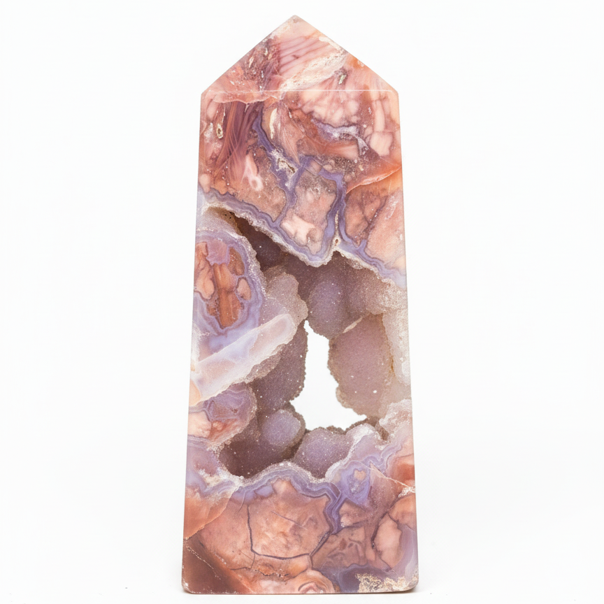 Flower Agate Tower 284g - 13cm