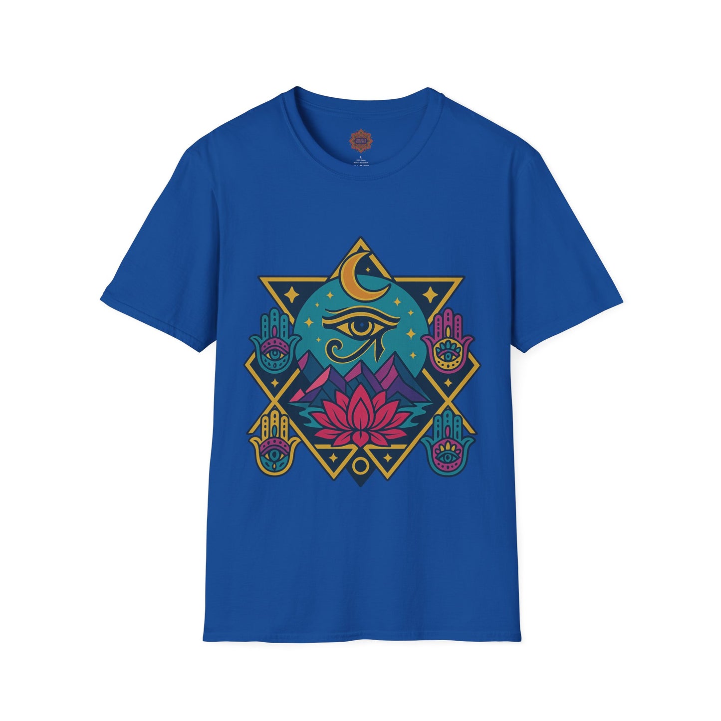 🌙 Sacred Geometry Lotus Unisex Tee – Divine Alignment Edition