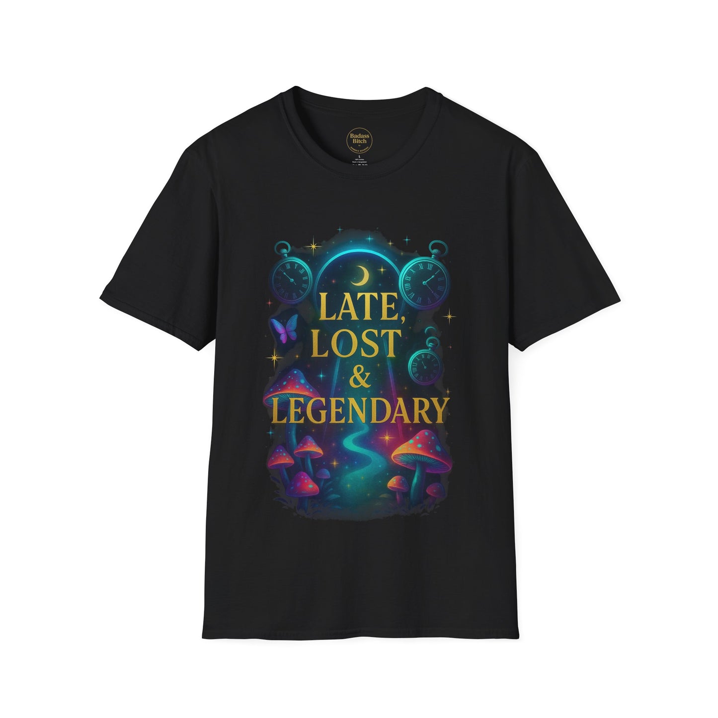 ✨ “Late, Lost & Legendary” Tee — Wonderland Rebel Edition