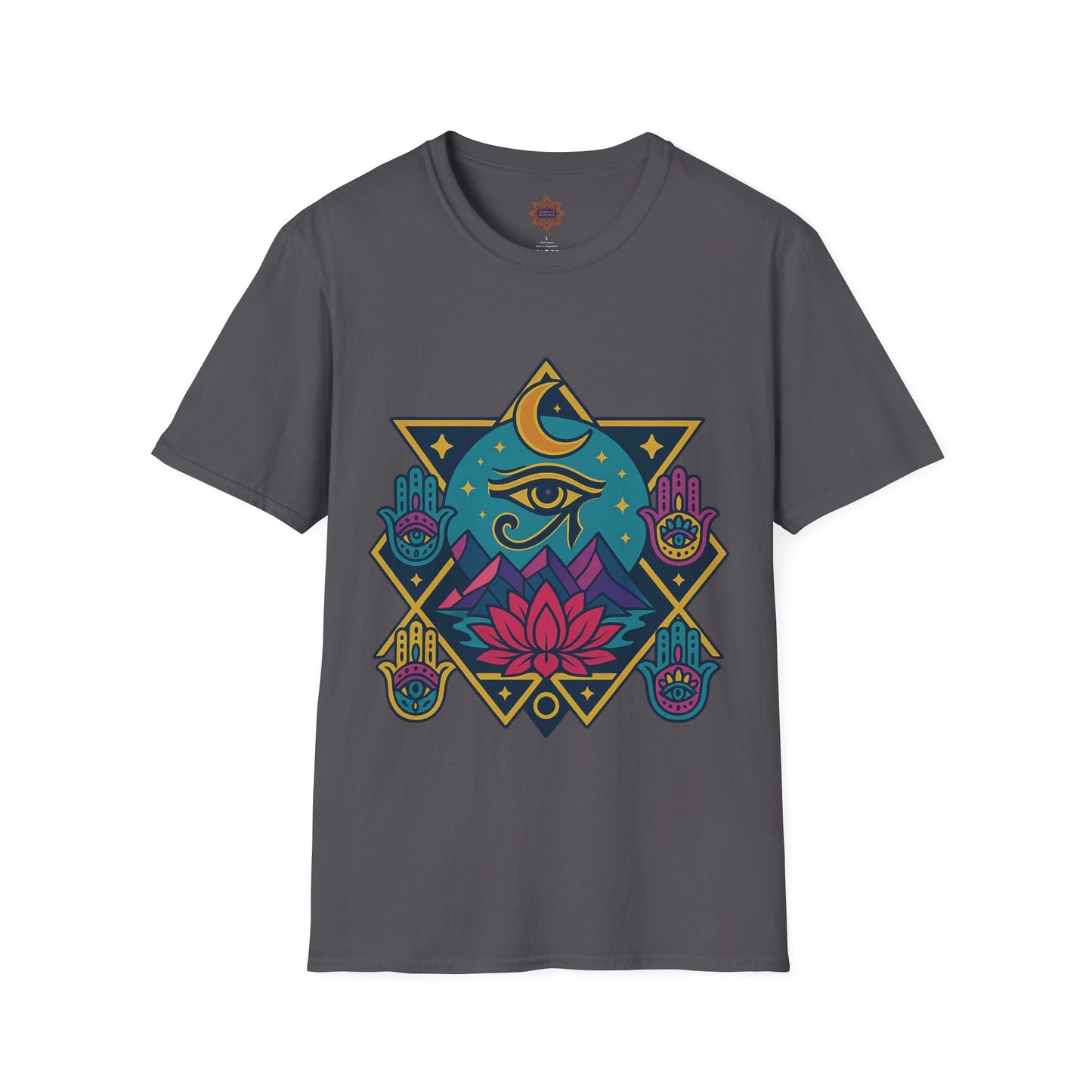 🌙 Sacred Geometry Lotus Unisex Tee – Divine Alignment Edition