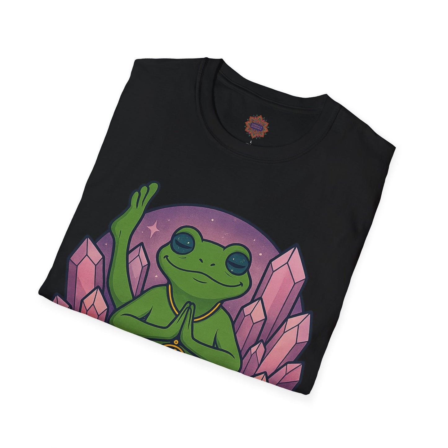 💜 Amethyst Lotus Frog Unisex Tee – Vibration of Peace Edition