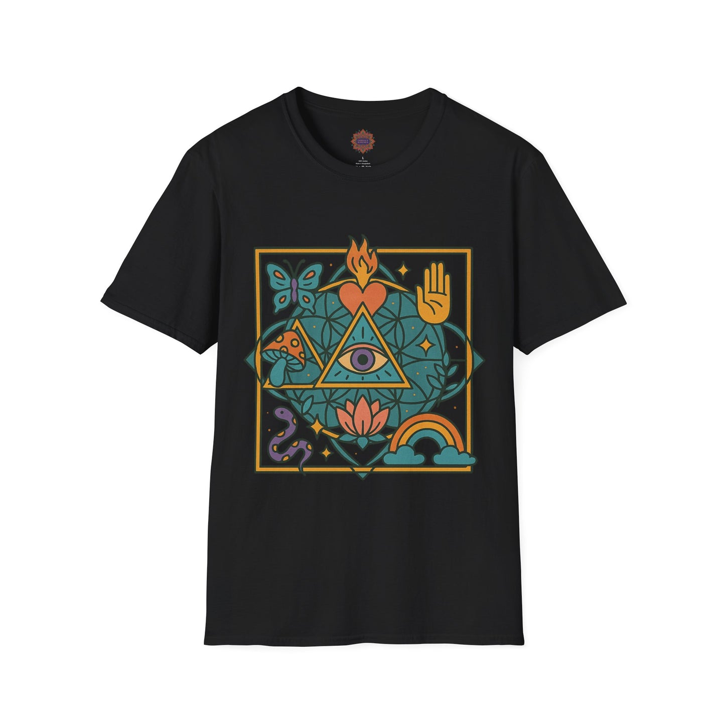 🔺 Awakening Symbols Unisex Tee – The Alchemist’s Vision Edition