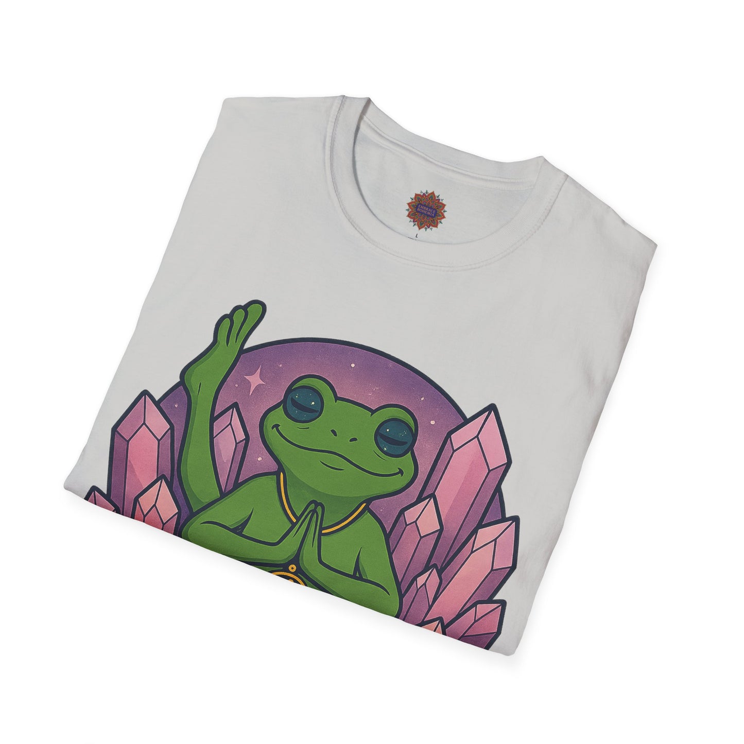 💜 Amethyst Lotus Frog Unisex Tee – Vibration of Peace Edition