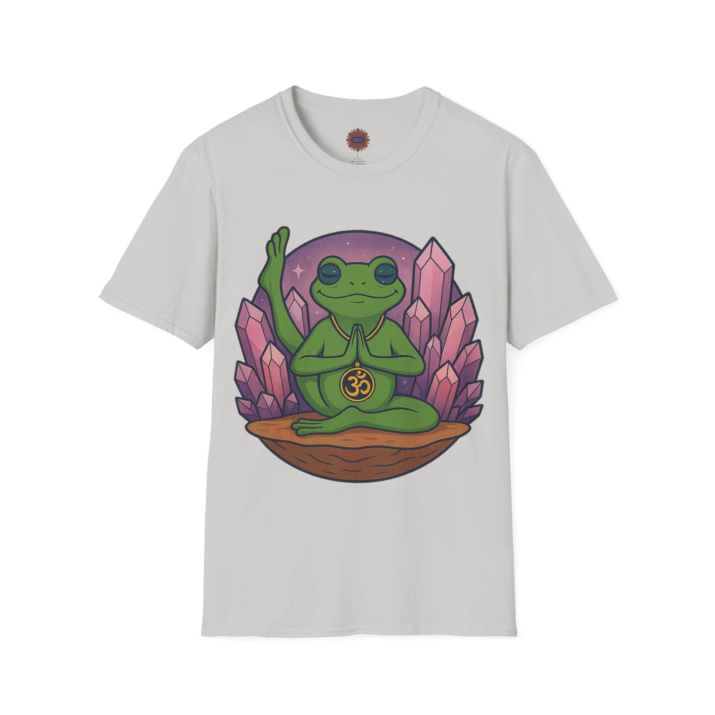 💜 Amethyst Lotus Frog Unisex Tee – Vibration of Peace Edition