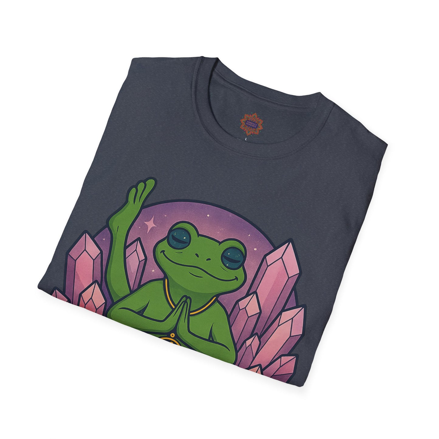 💜 Amethyst Lotus Frog Unisex Tee – Vibration of Peace Edition