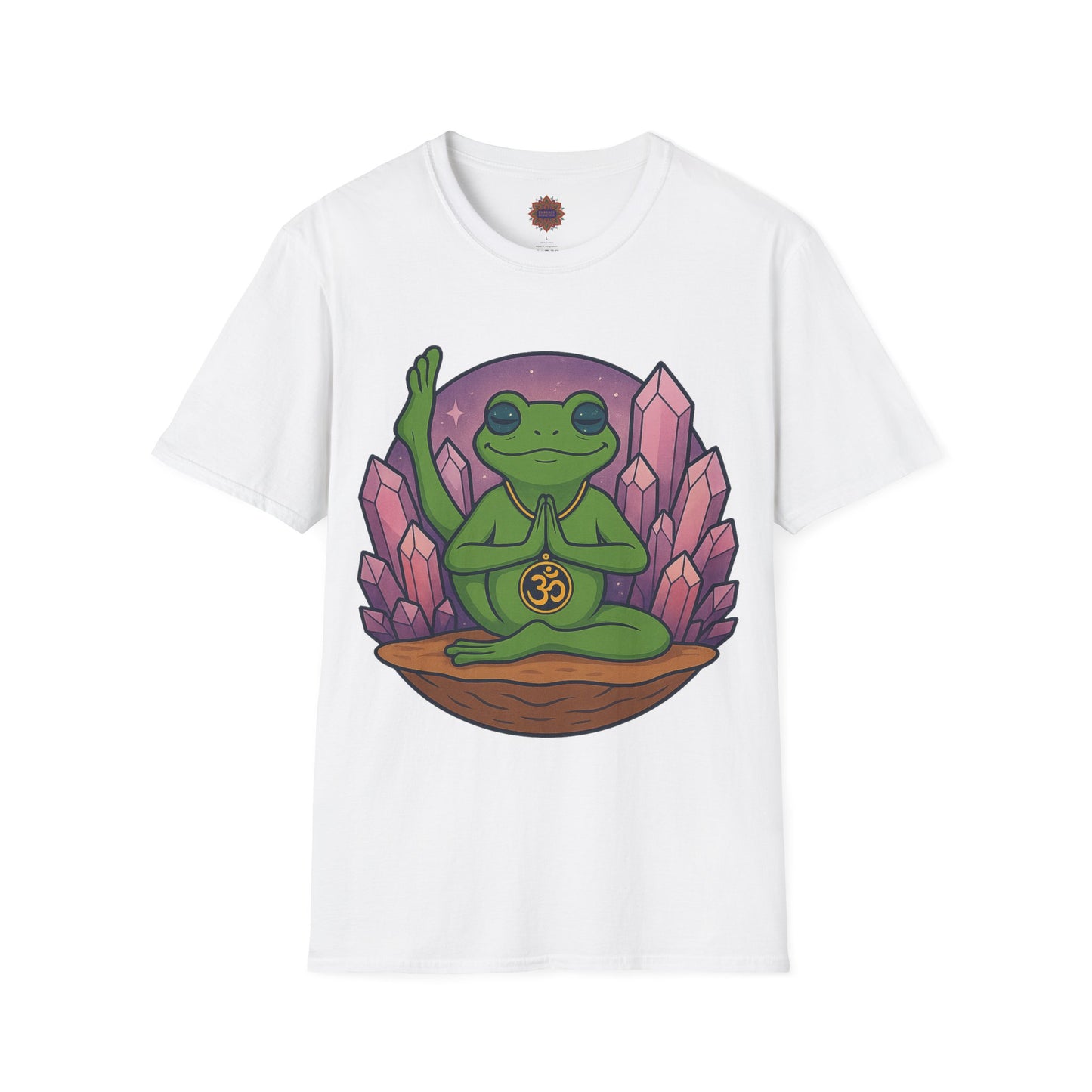 💜 Amethyst Lotus Frog Unisex Tee – Vibration of Peace Edition