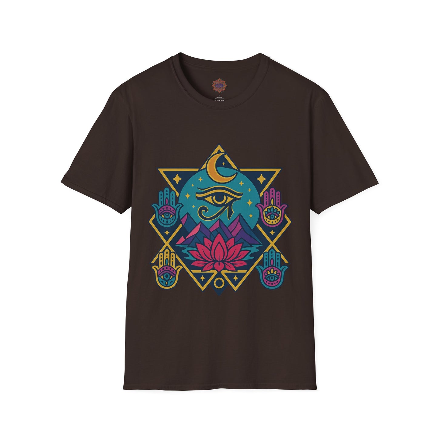 🌙 Sacred Geometry Lotus Unisex Tee – Divine Alignment Edition