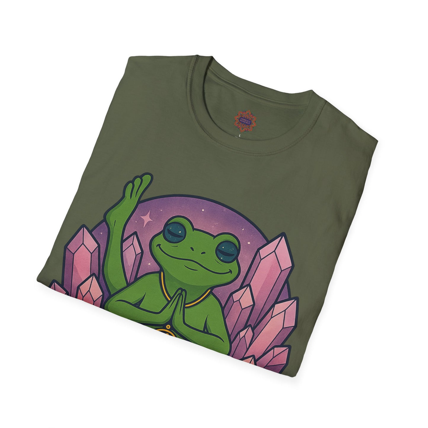 💜 Amethyst Lotus Frog Unisex Tee – Vibration of Peace Edition