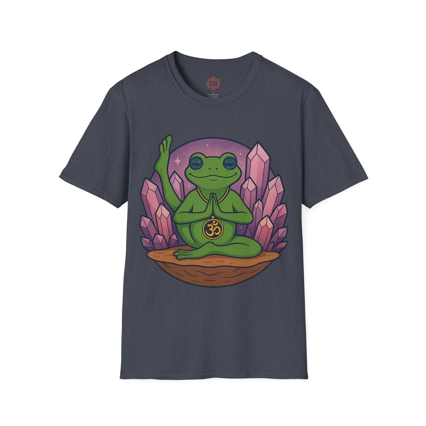 💜 Amethyst Lotus Frog Unisex Tee – Vibration of Peace Edition