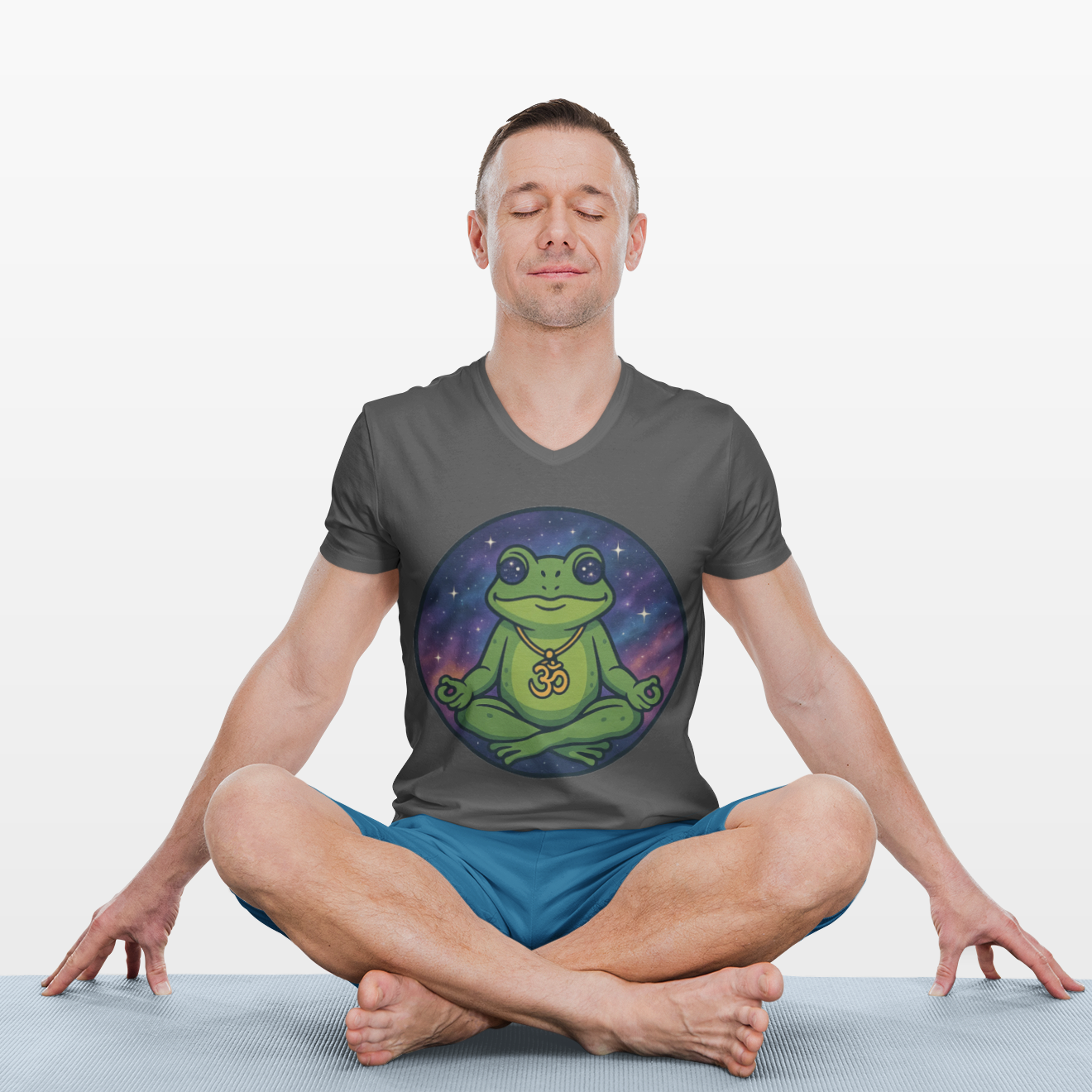 🧘‍♂️Enlightened Frog Unisex Tee – Cosmic Serenity Edition