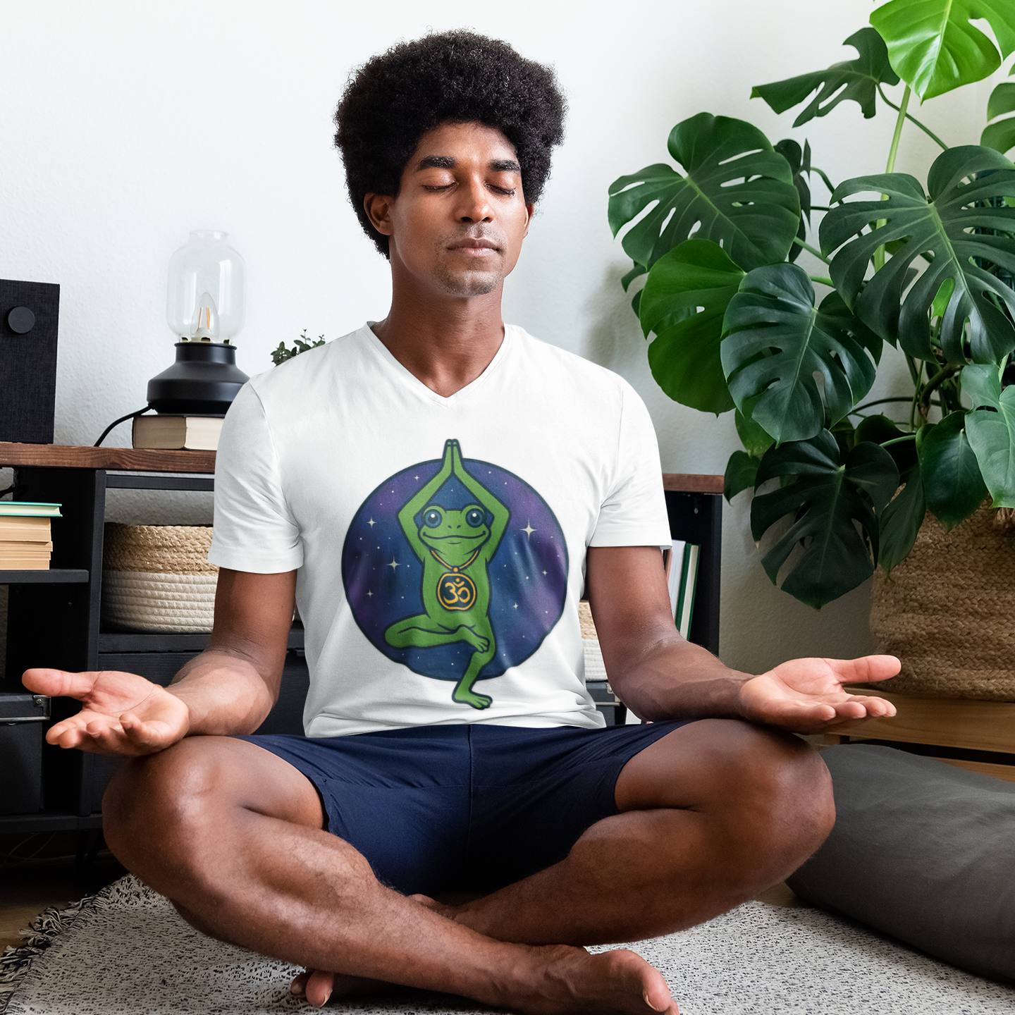 🧘‍♂️ Zen Balance Frog Unisex Tee – Cosmic Flow Edition