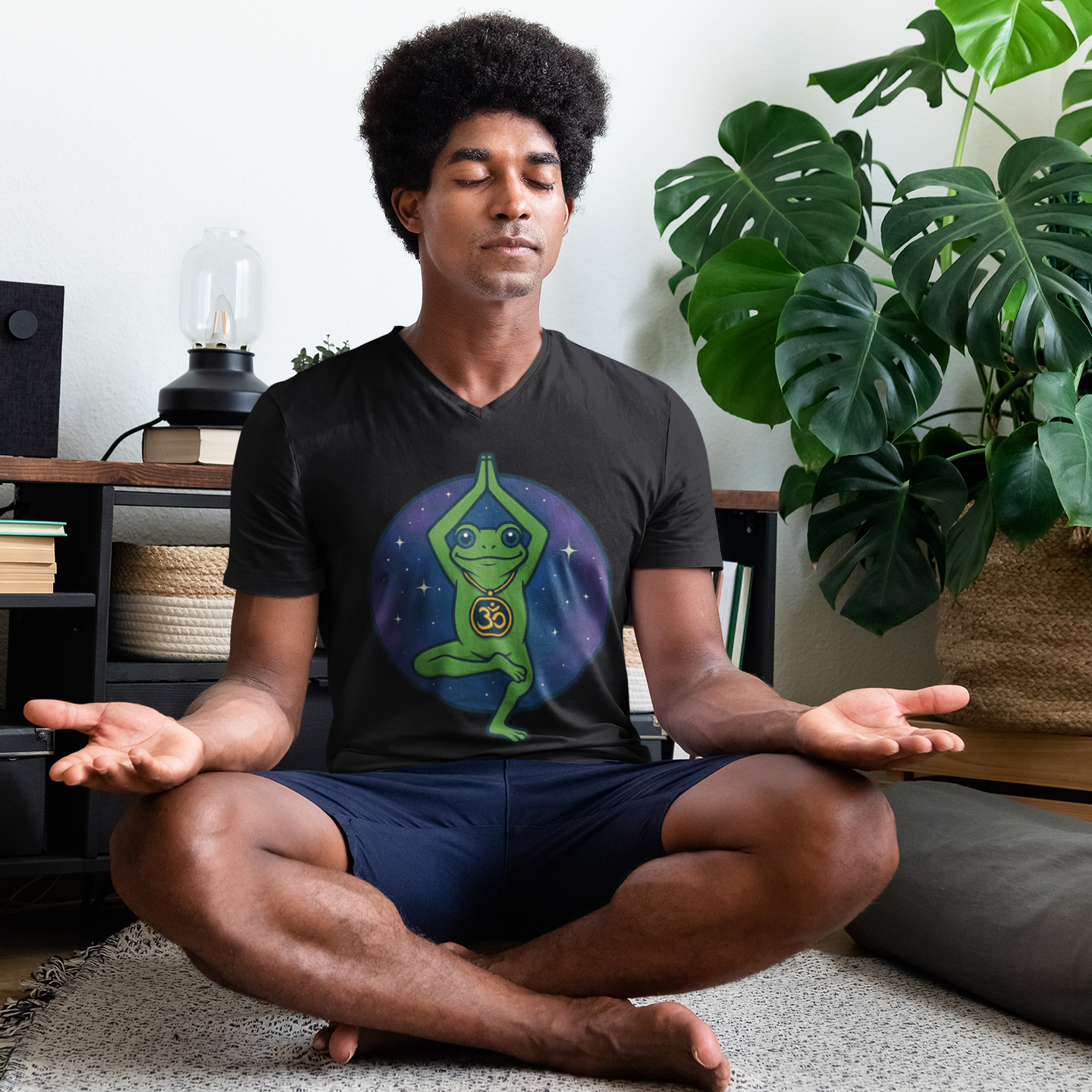 🧘‍♂️ Zen Balance Frog Unisex Tee – Cosmic Flow Edition