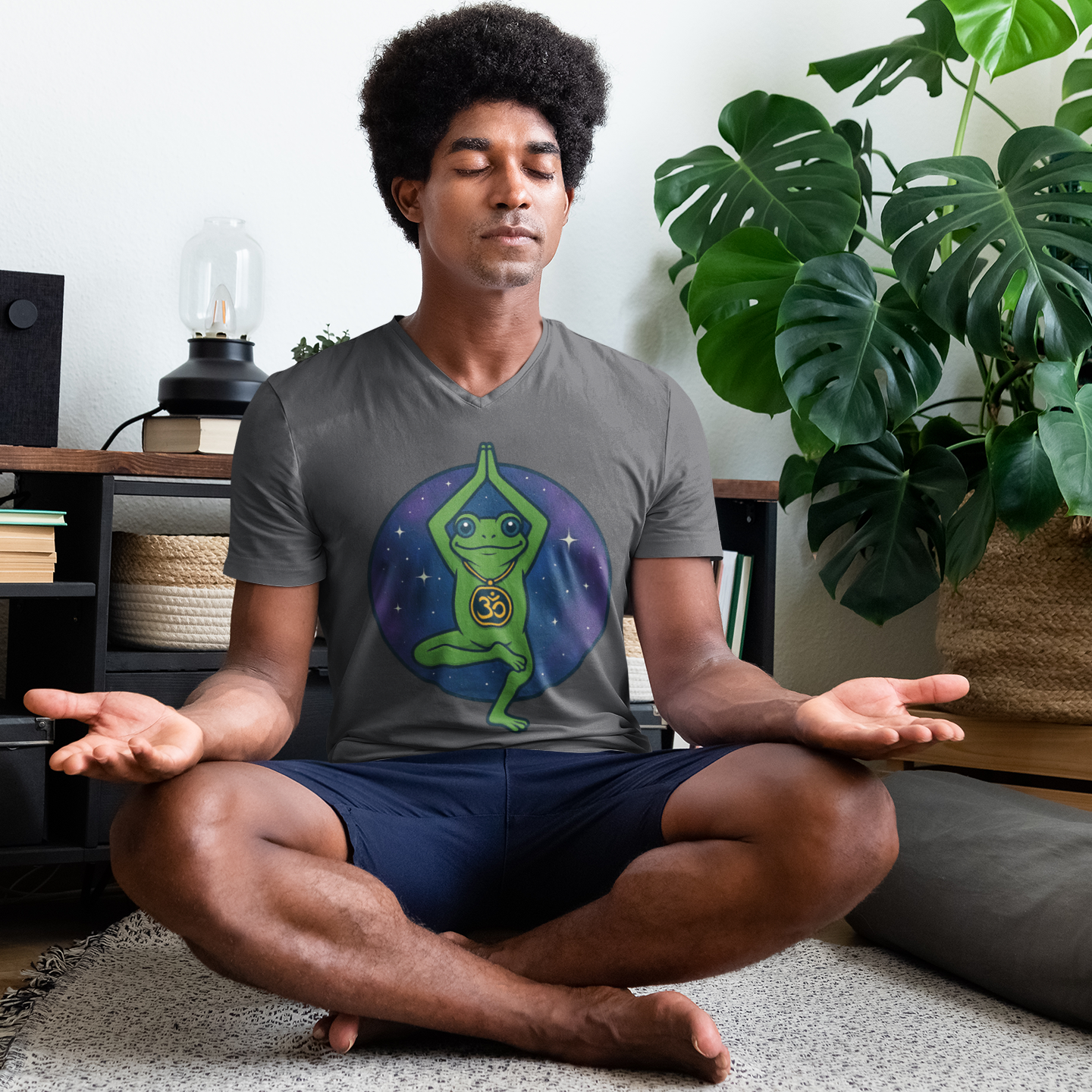 🧘‍♂️ Zen Balance Frog Unisex Tee – Cosmic Flow Edition