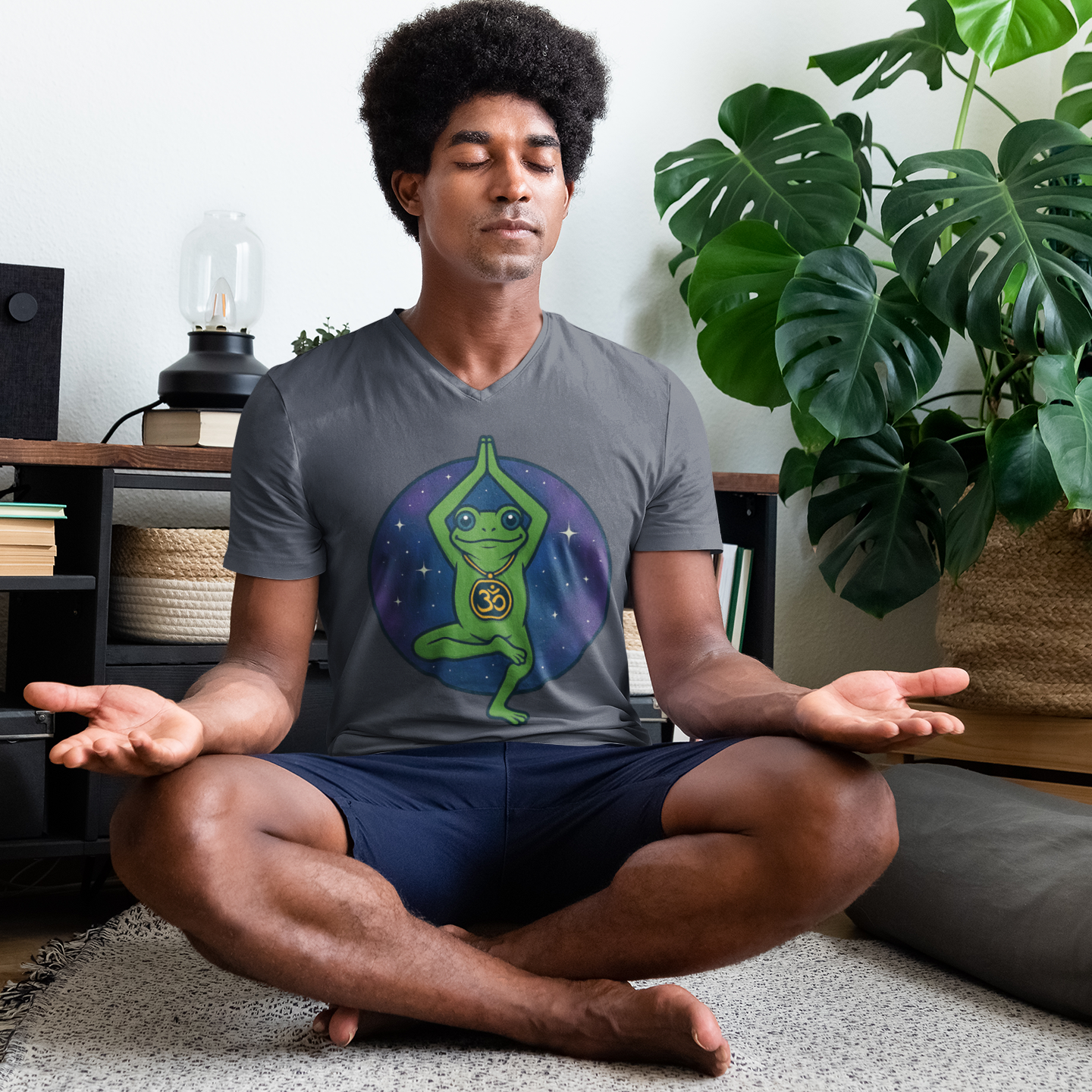 🧘‍♂️ Zen Balance Frog Unisex Tee – Cosmic Flow Edition