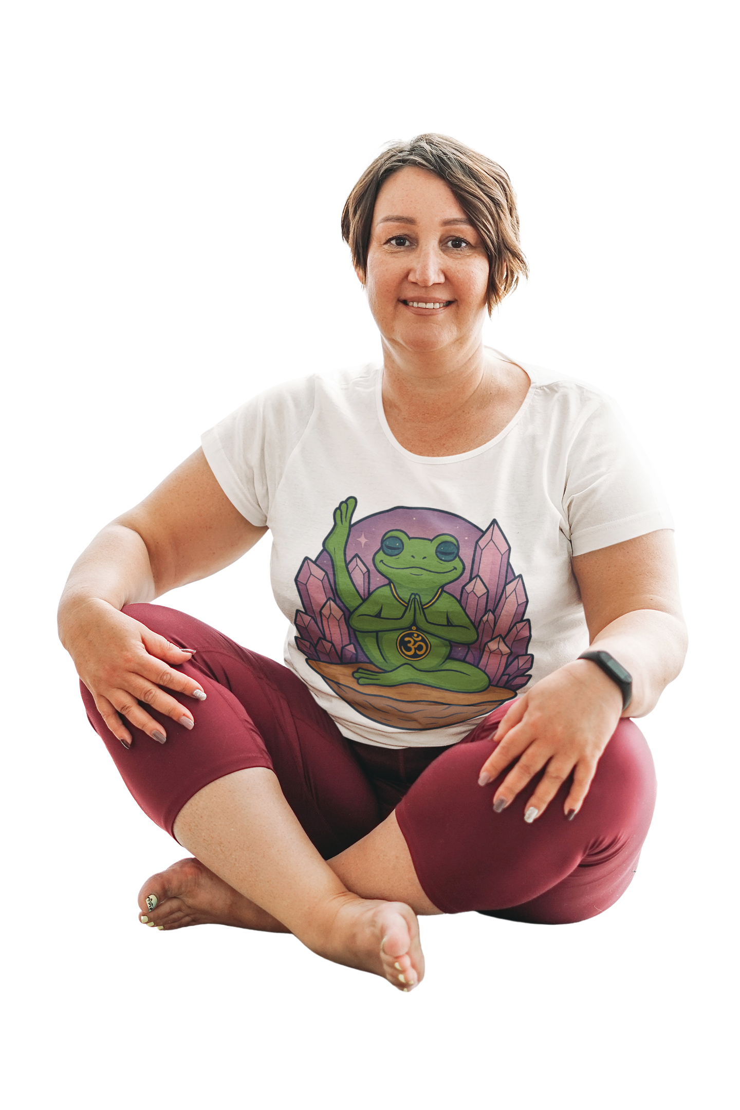 💜 Amethyst Lotus Frog Unisex Tee – Vibration of Peace Edition