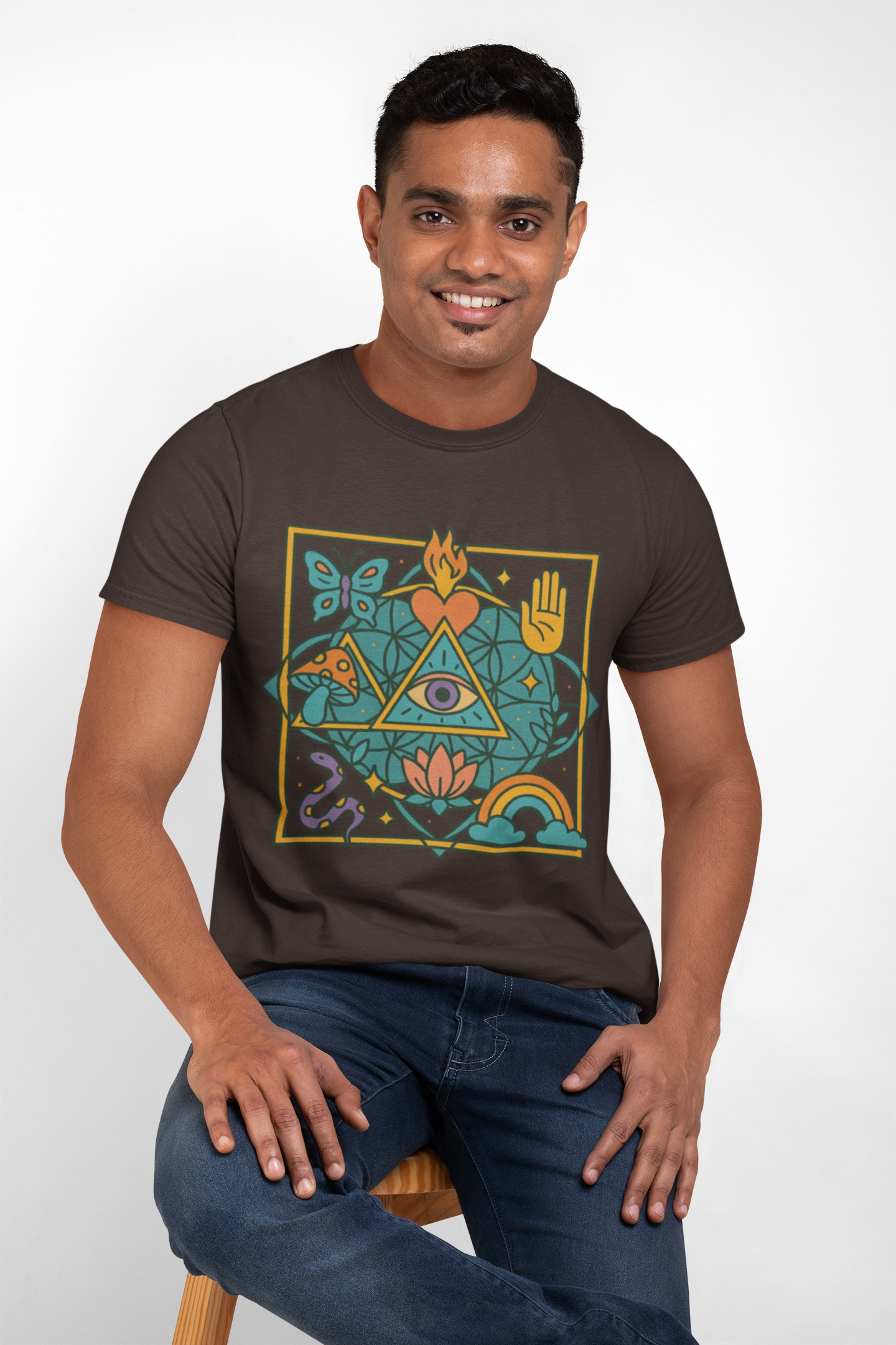 🔺 Awakening Symbols Unisex Tee – The Alchemist’s Vision Edition