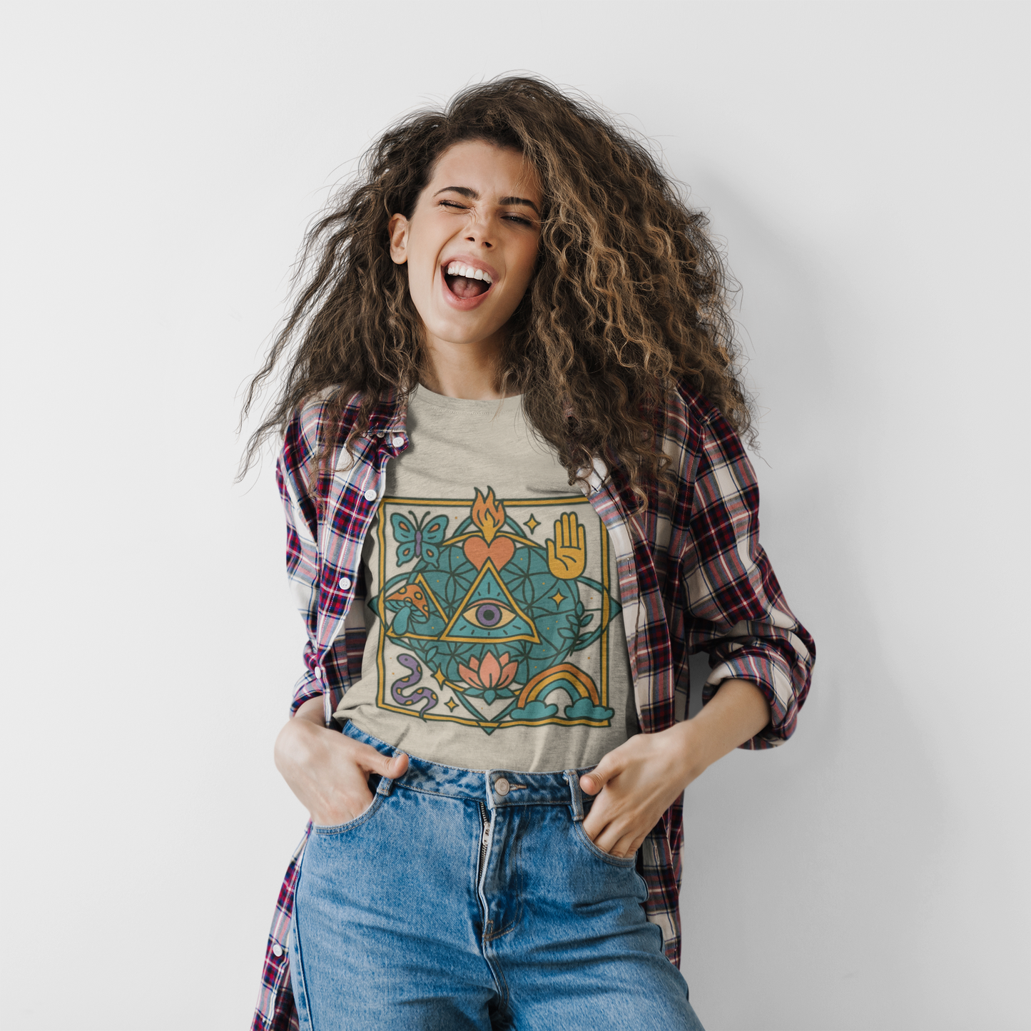 🔺 Awakening Symbols Unisex Tee – The Alchemist’s Vision Edition