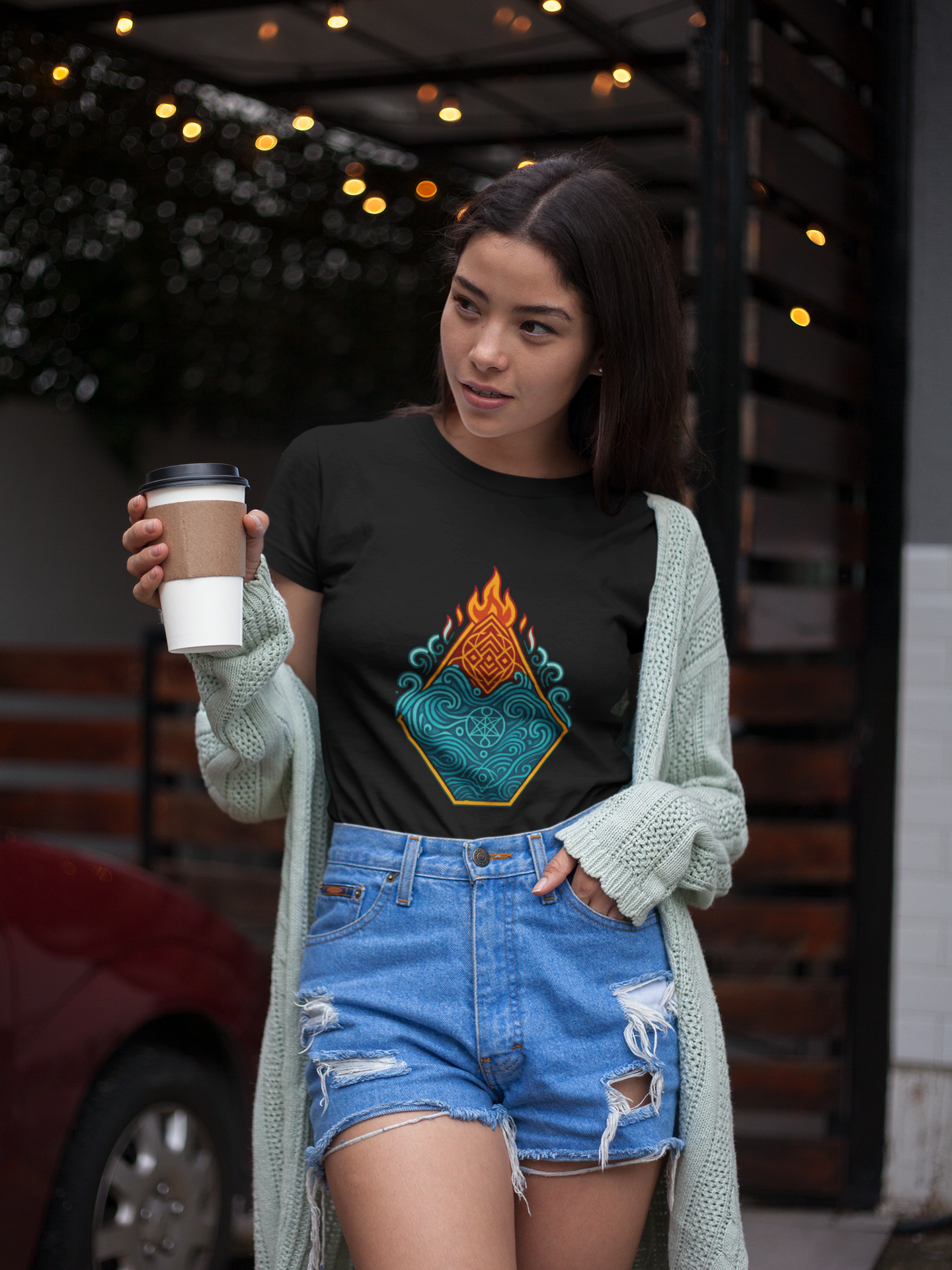🔥🌊 Elemental Balance Unisex Tee – Fire & Flow Edition