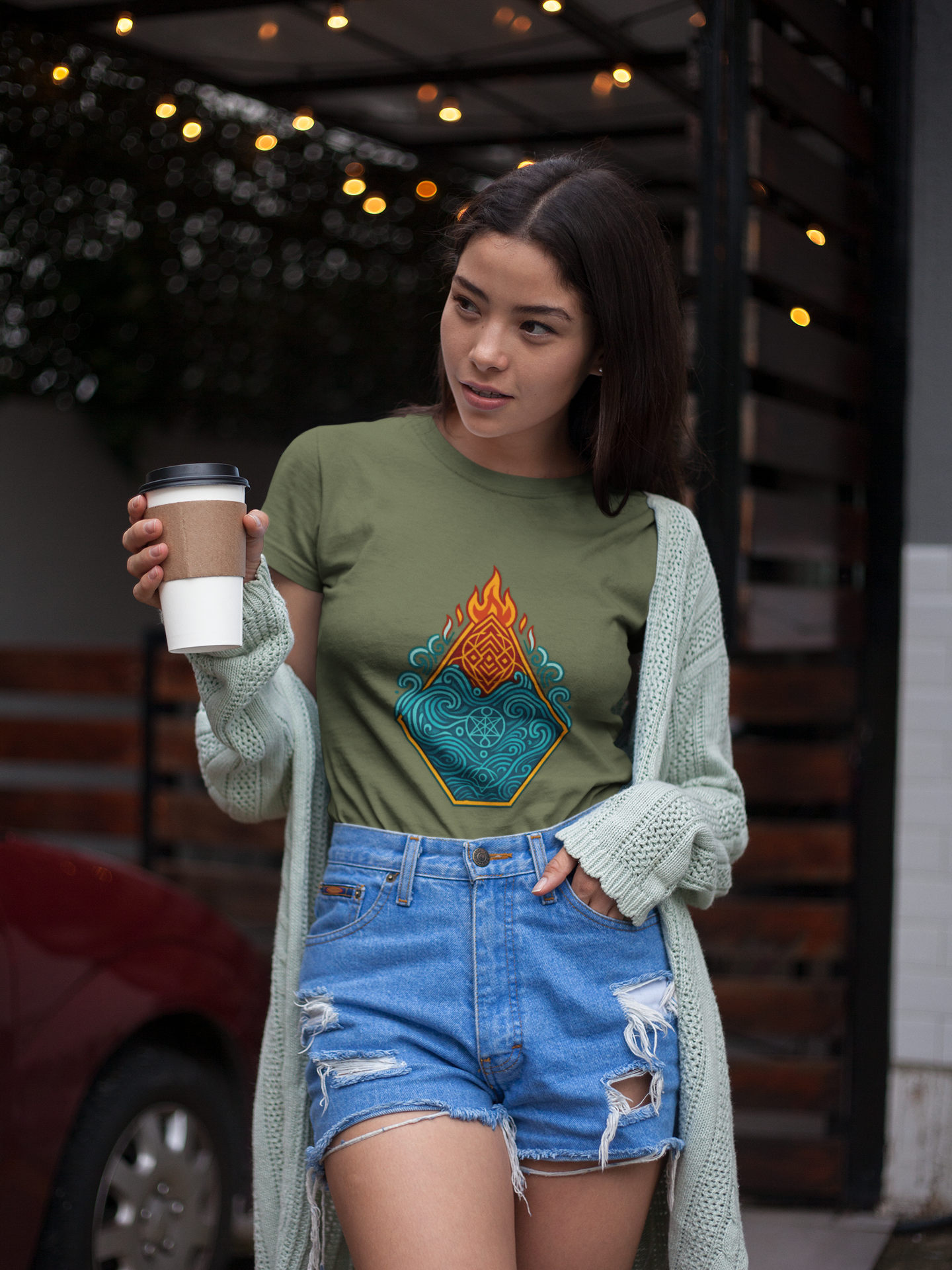 🔥🌊 Elemental Balance Unisex Tee – Fire & Flow Edition