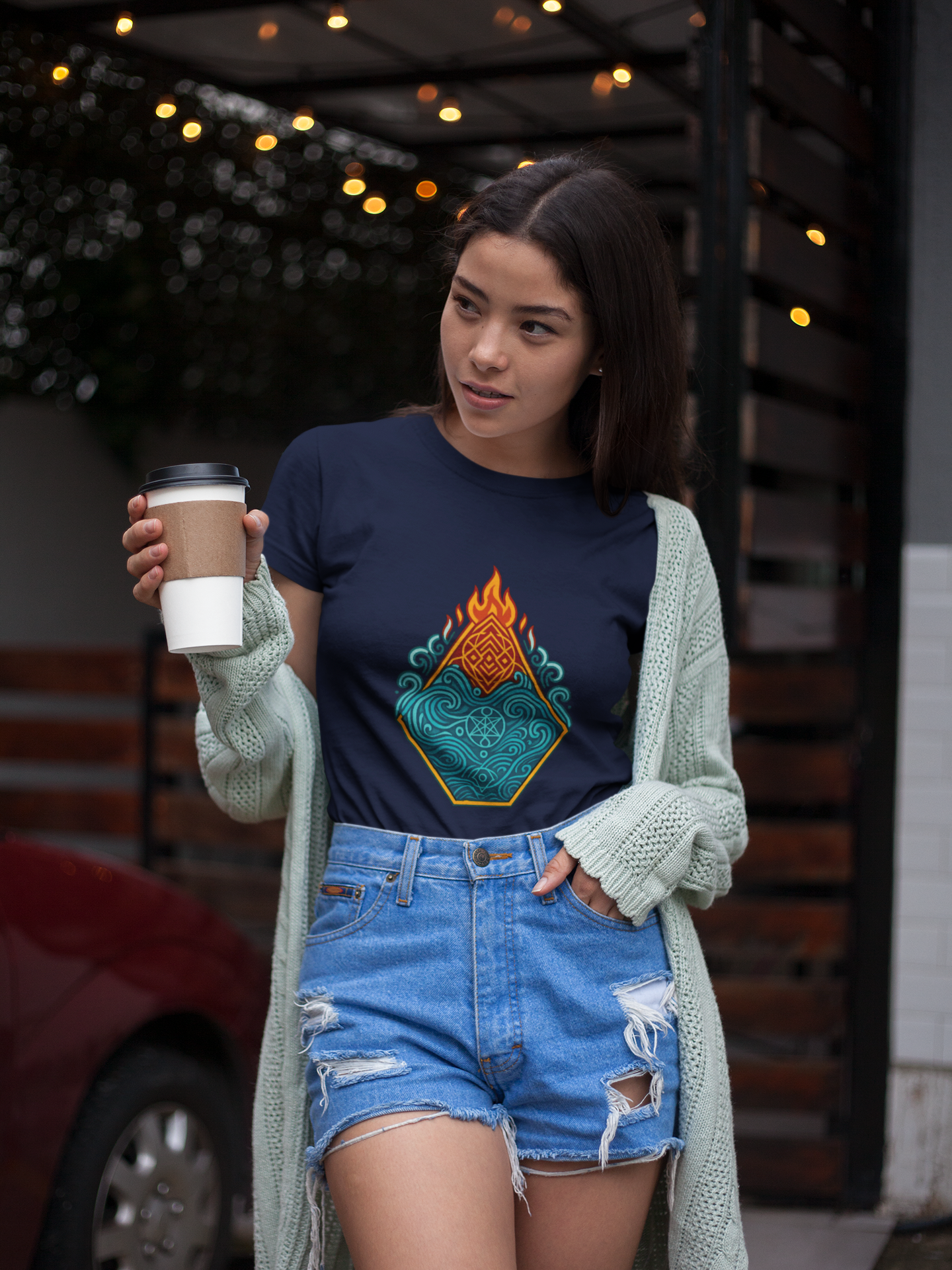 🔥🌊 Elemental Balance Unisex Tee – Fire & Flow Edition