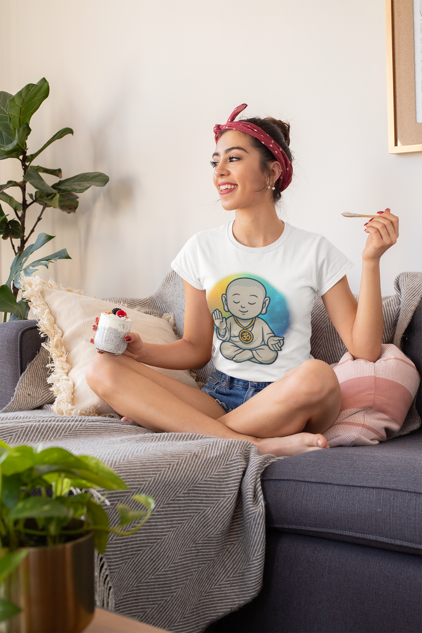 🕉️ Peaceful Monk Unisex Tee – Aura of Calm Edition