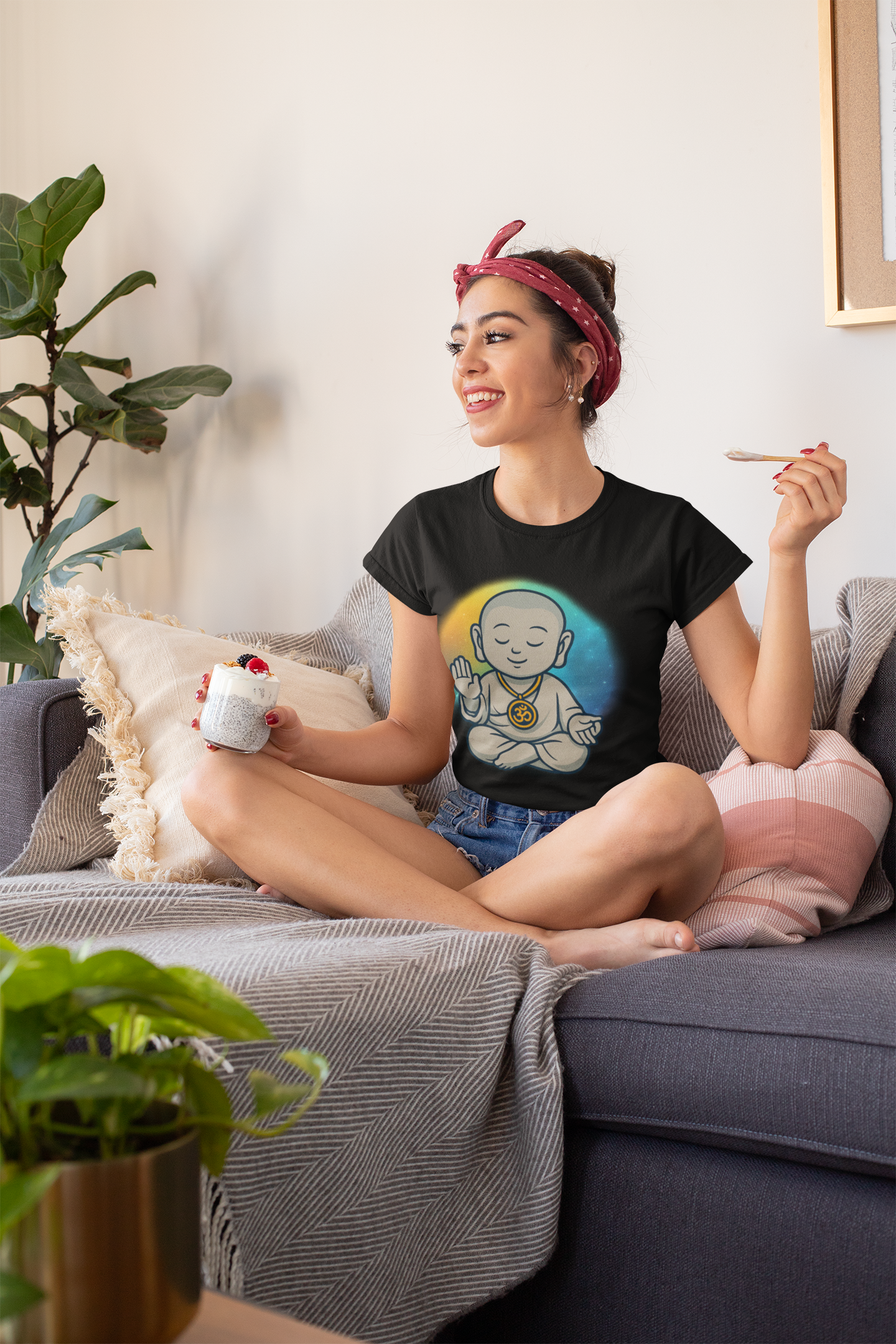 🕉️ Peaceful Monk Unisex Tee – Aura of Calm Edition