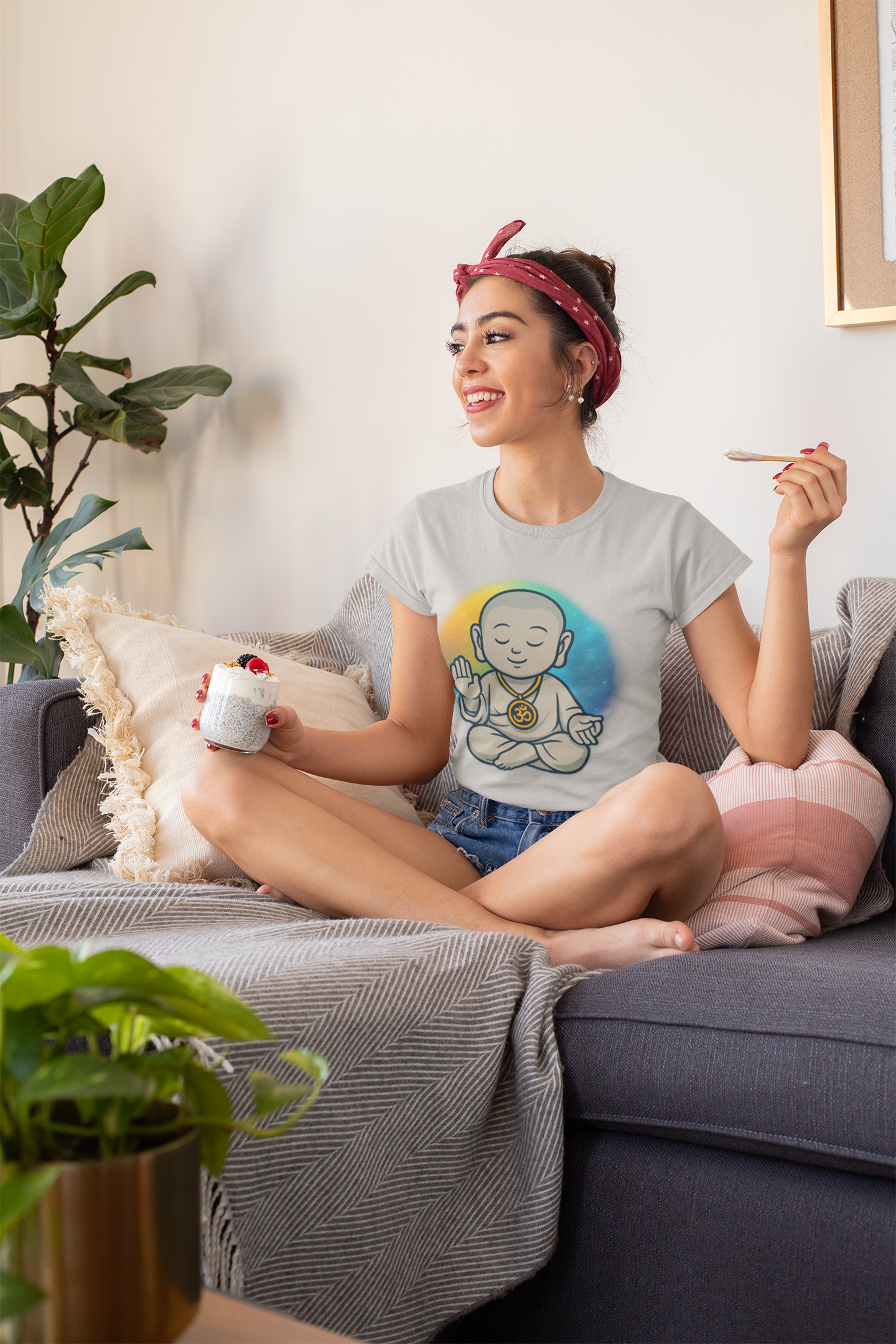 🕉️ Peaceful Monk Unisex Tee – Aura of Calm Edition