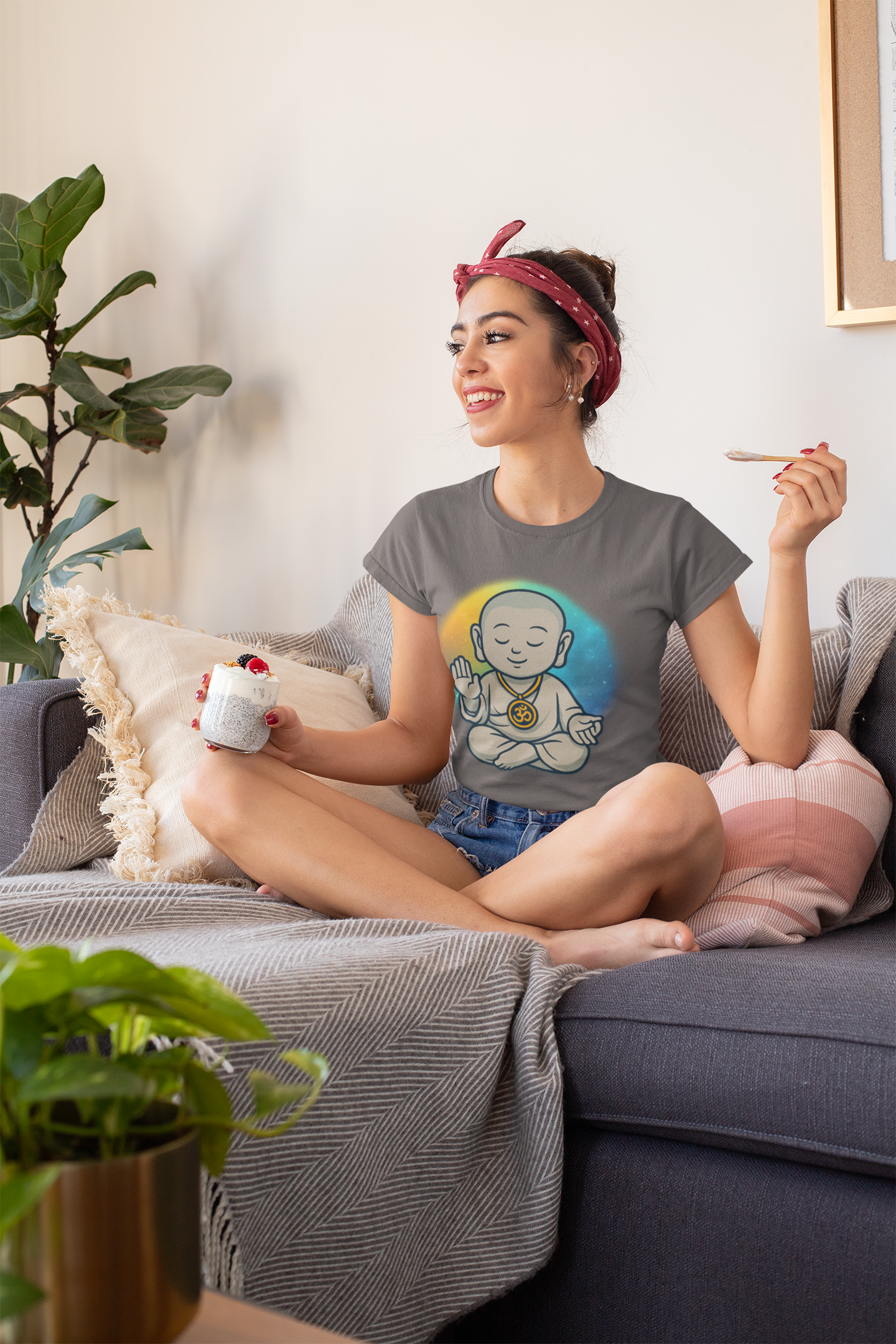 🕉️ Peaceful Monk Unisex Tee – Aura of Calm Edition