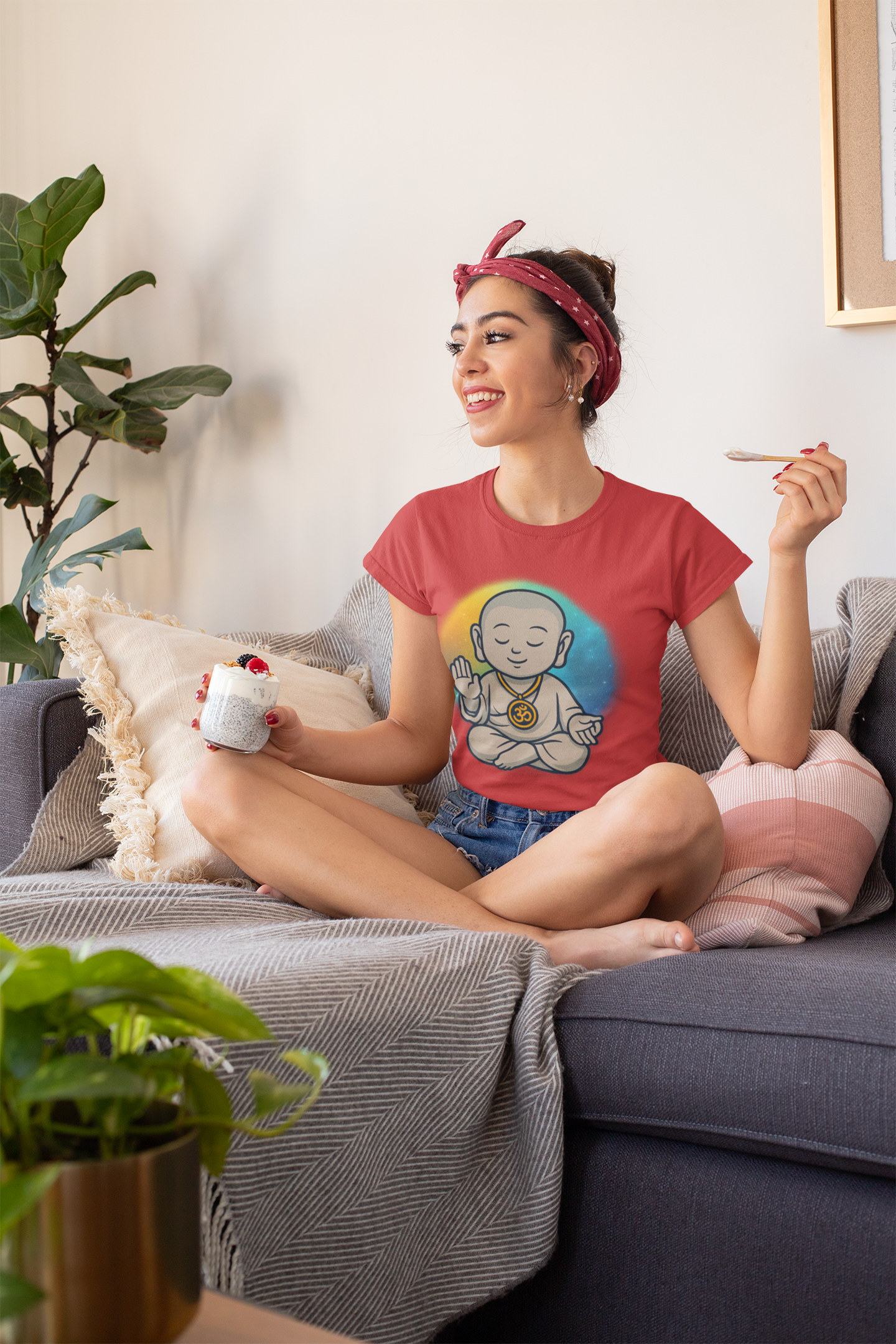 🕉️ Peaceful Monk Unisex Tee – Aura of Calm Edition