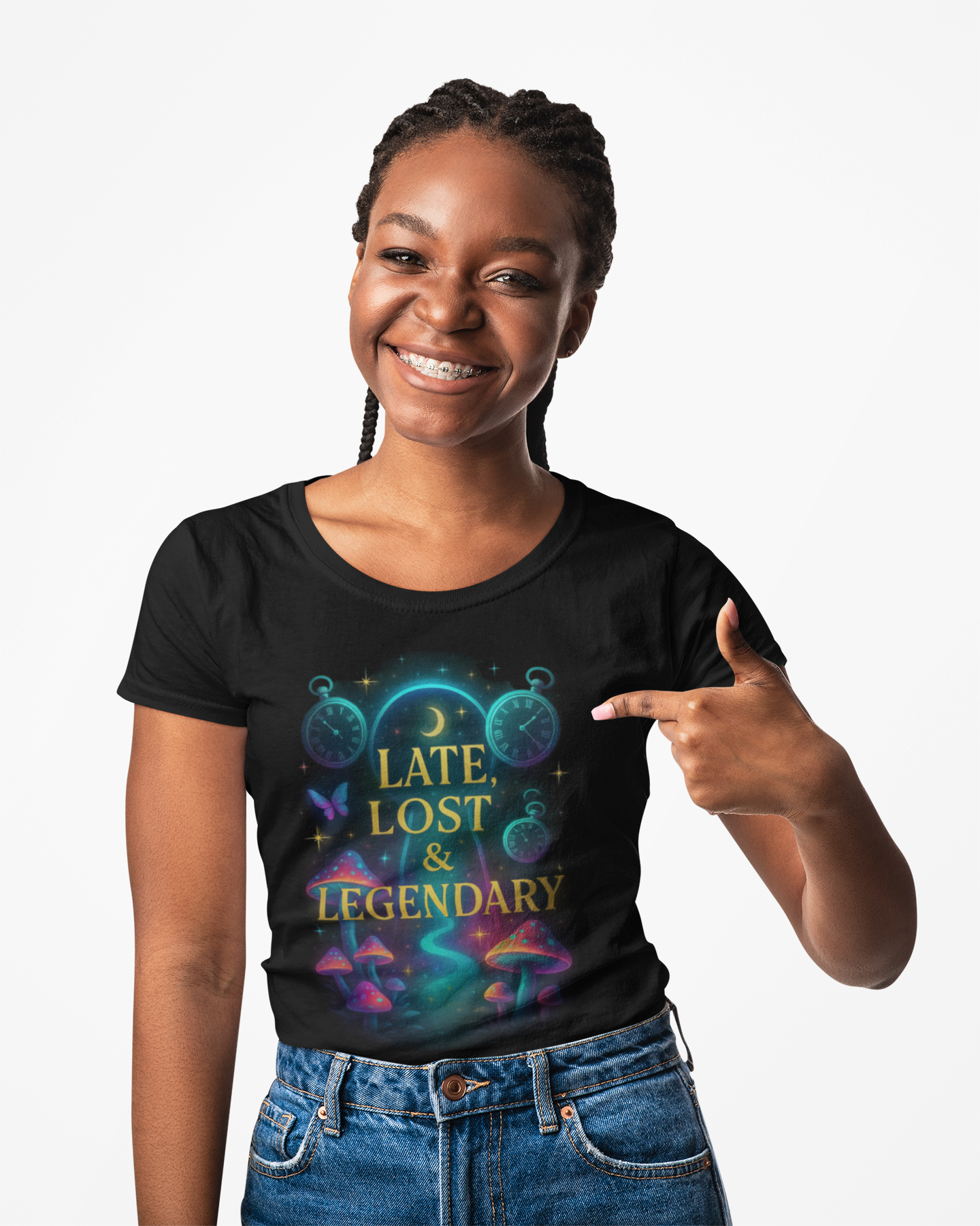 ✨ “Late, Lost & Legendary” Tee — Wonderland Rebel Edition