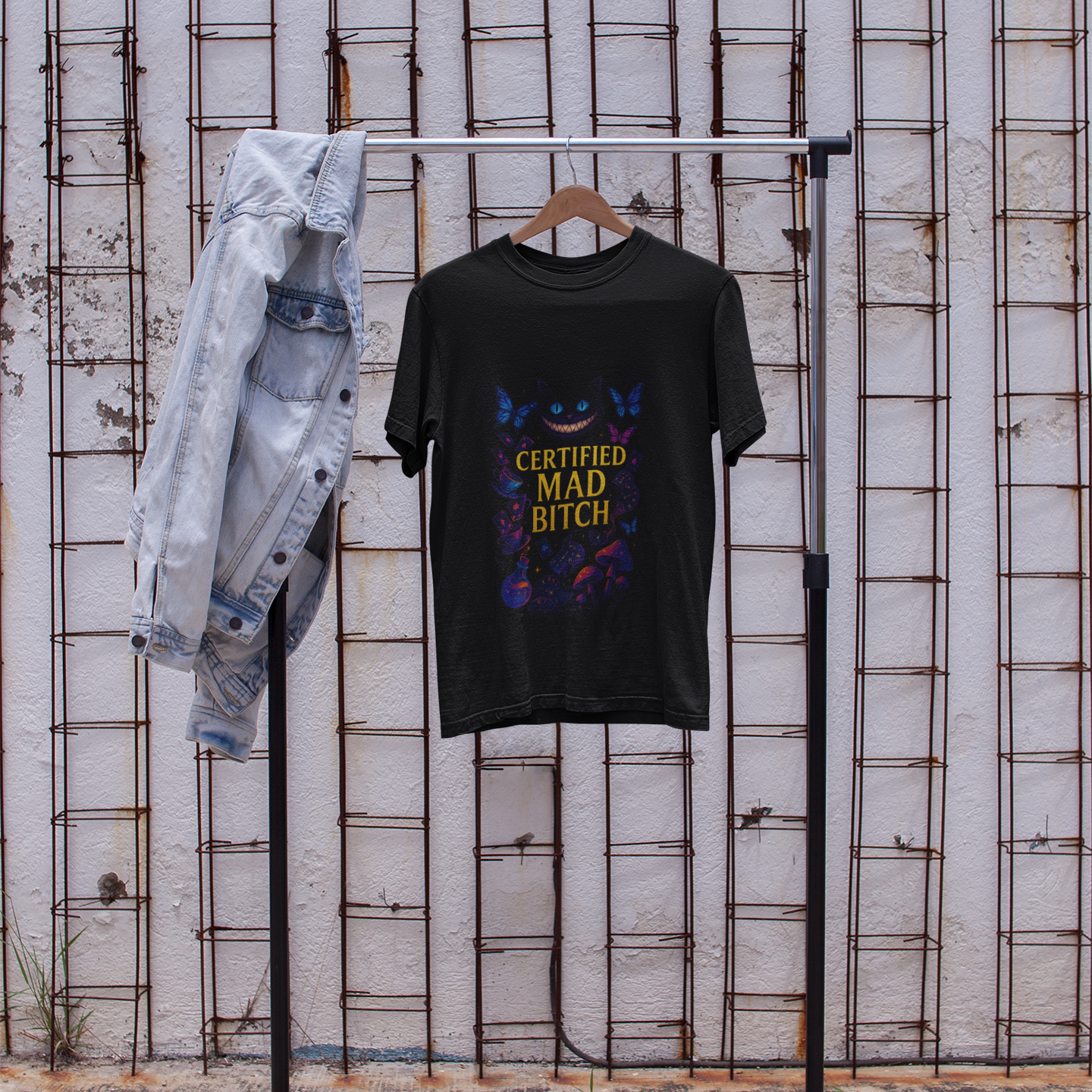 🌀 “Certified Mad Bitch” Tee — Wonderland Chaos Edition