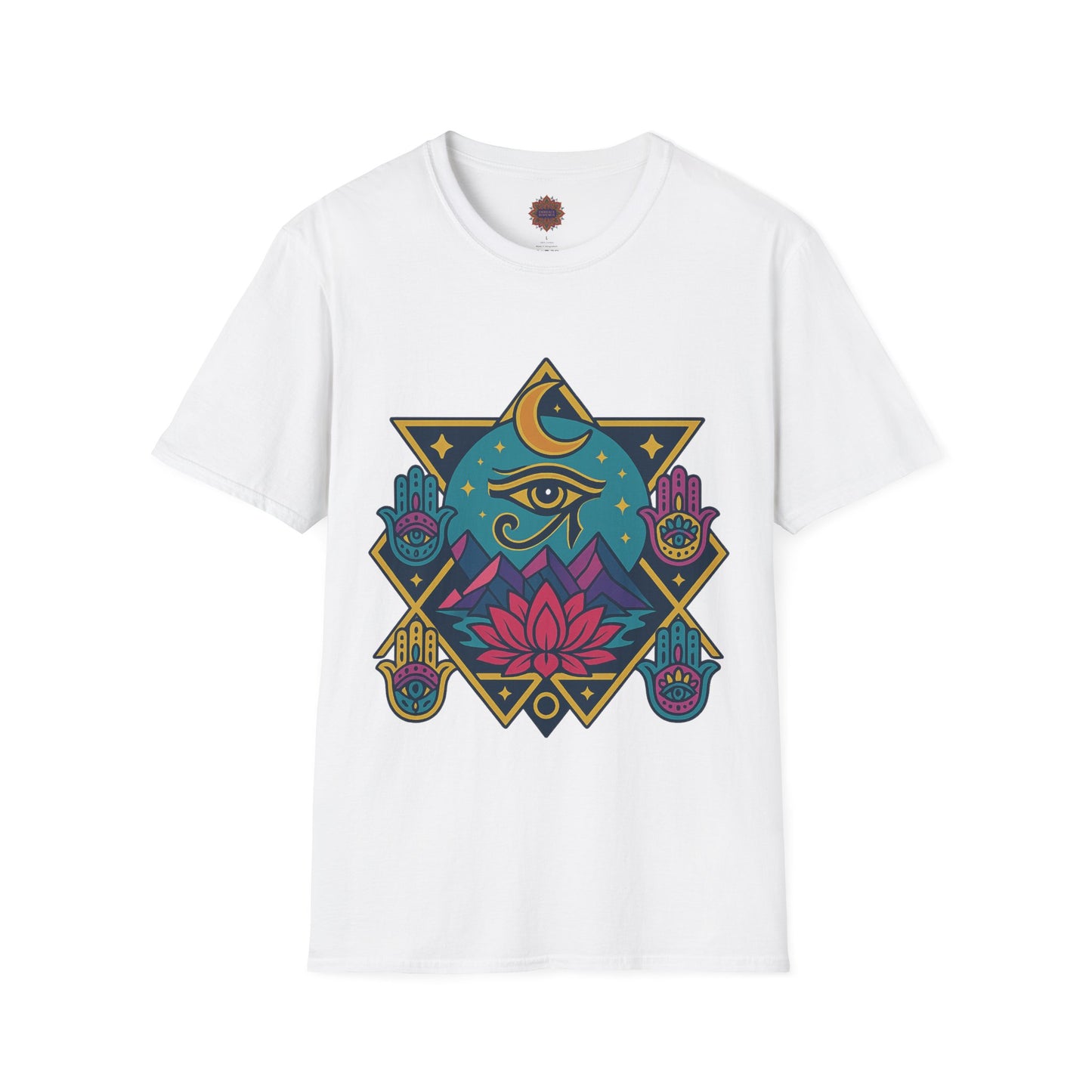 🌙 Sacred Geometry Lotus Unisex Tee – Divine Alignment Edition