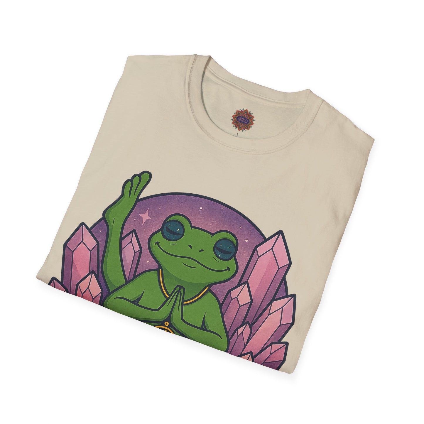 💜 Amethyst Lotus Frog Unisex Tee – Vibration of Peace Edition