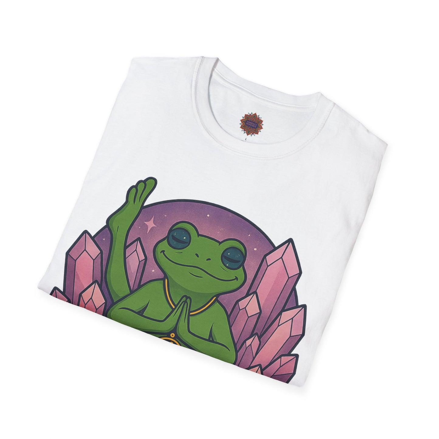 💜 Amethyst Lotus Frog Unisex Tee – Vibration of Peace Edition