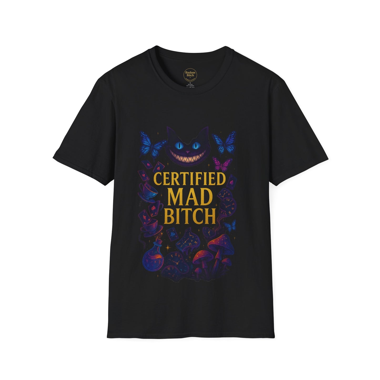 🌀 “Certified Mad Bitch” Tee — Wonderland Chaos Edition
