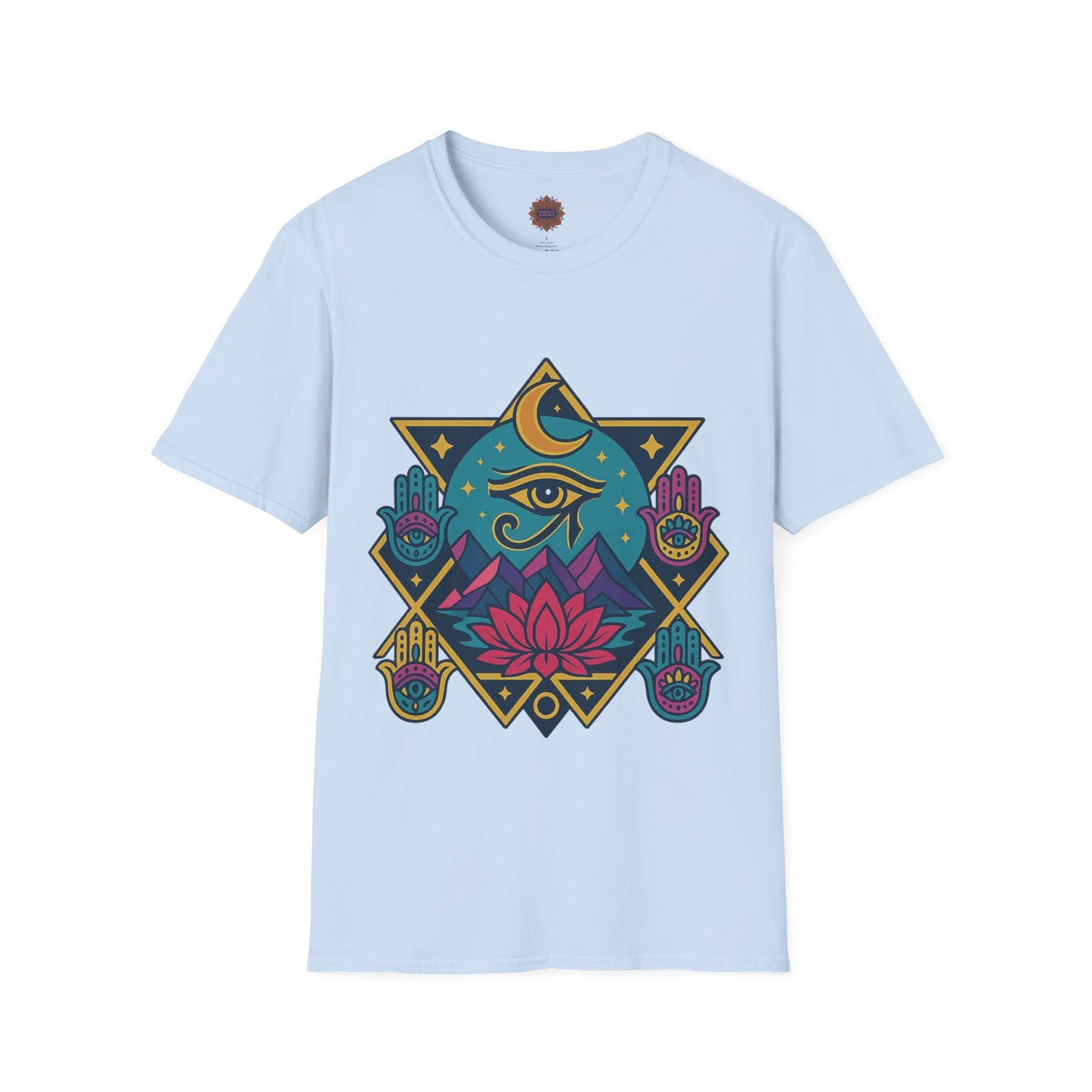 🌙 Sacred Geometry Lotus Unisex Tee – Divine Alignment Edition
