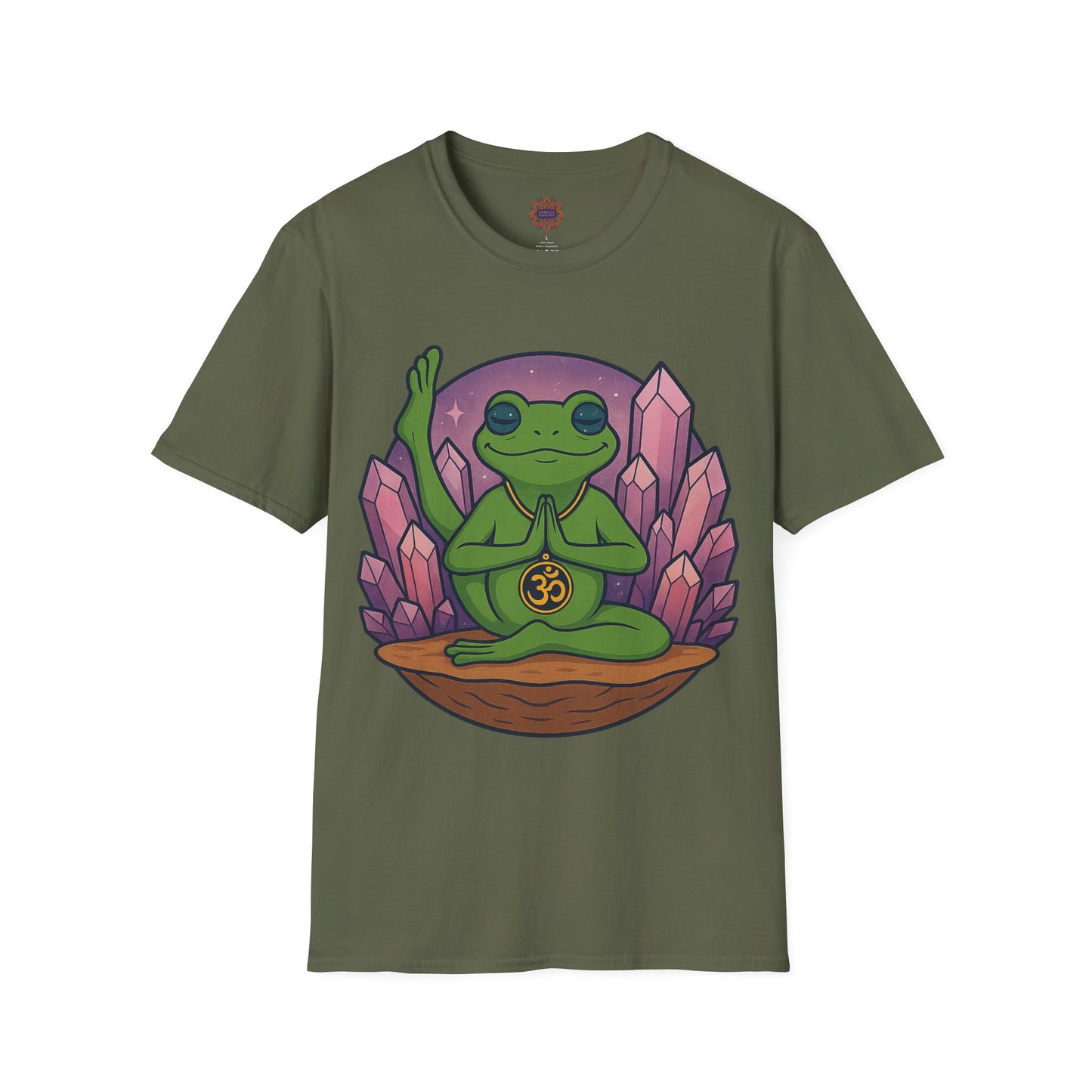 💜 Amethyst Lotus Frog Unisex Tee – Vibration of Peace Edition