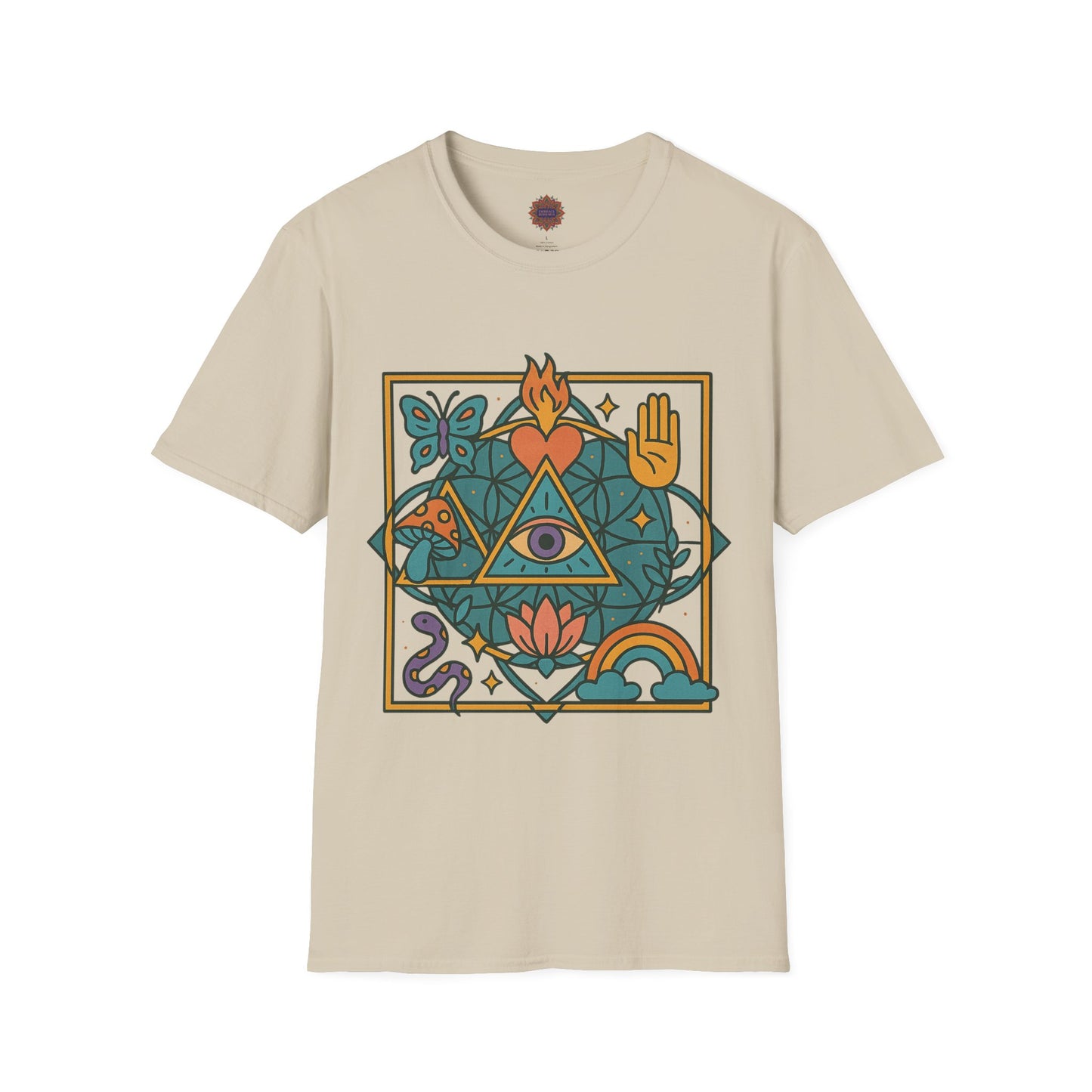 🔺 Awakening Symbols Unisex Tee – The Alchemist’s Vision Edition