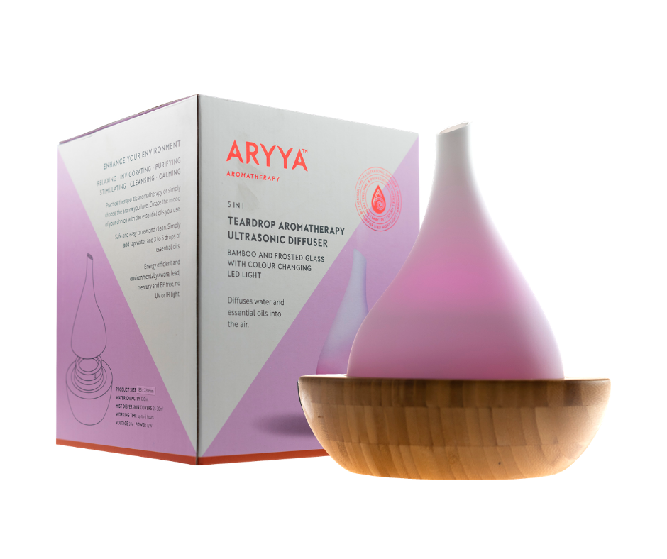 Aryya Bamboo Diffuser + 6 Esoteric Essential Oil Blends Bundle