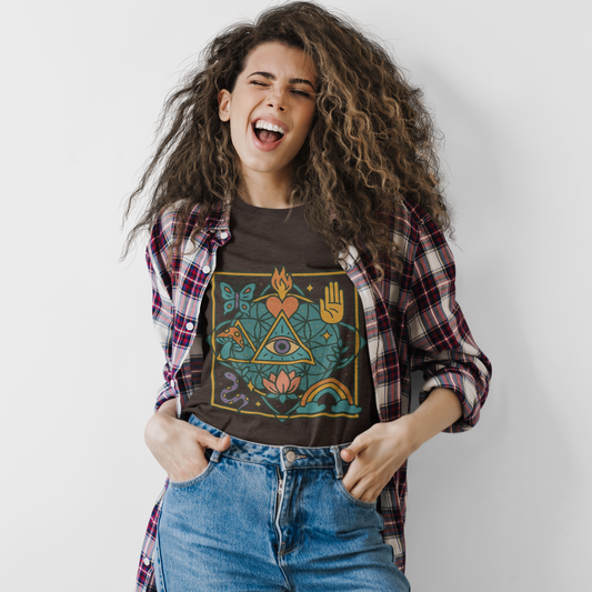 🔺 Awakening Symbols Unisex Tee – The Alchemist’s Vision Edition