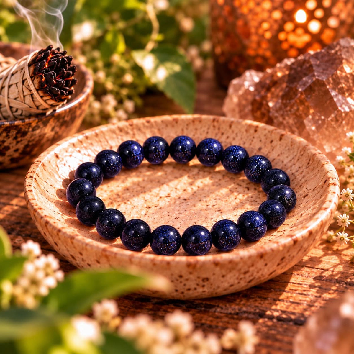 Blue Sandstone – Ambition & Confidence Bracelet
